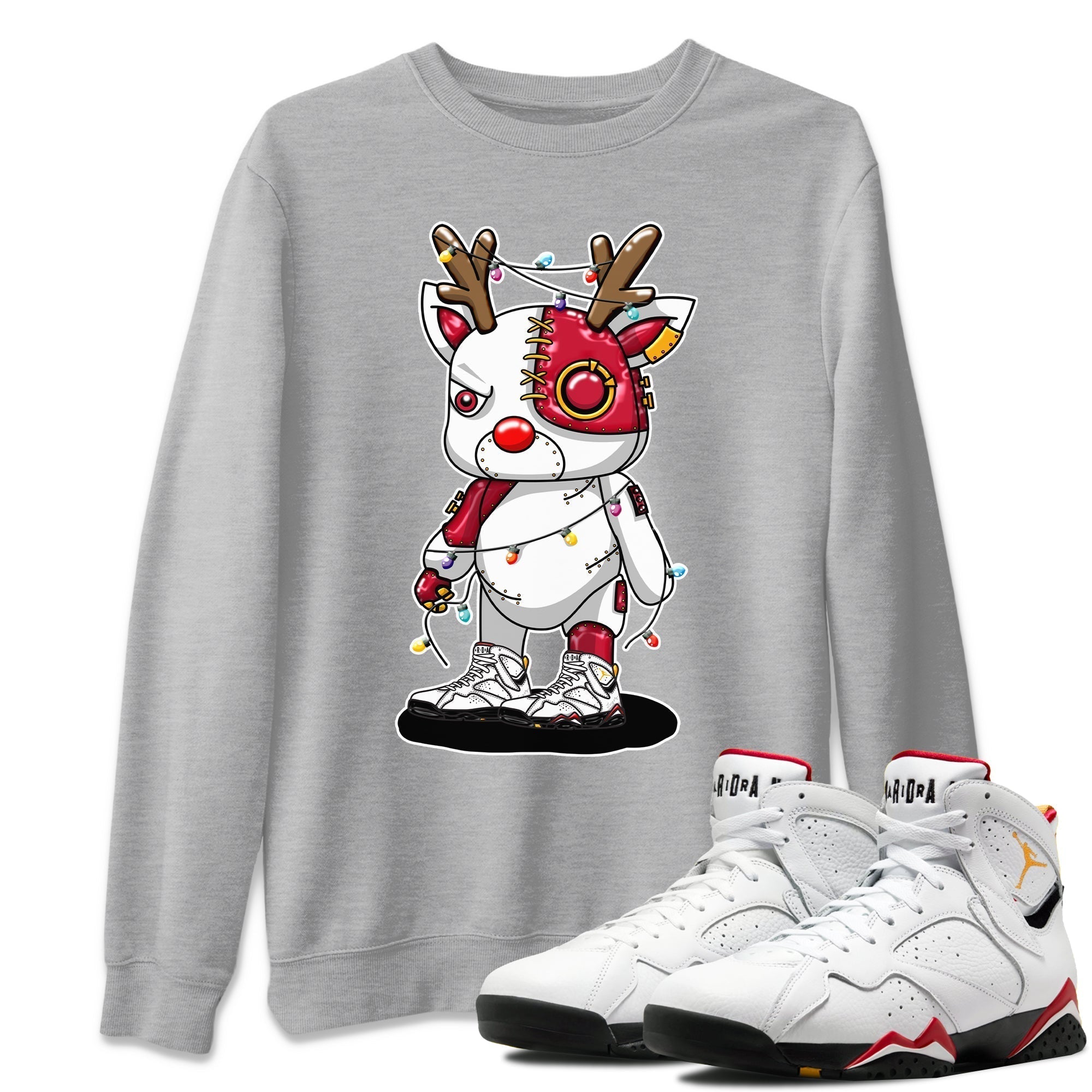 Cyborg Reindeer Unisex Tops - Air Jordan 7 Cardinal