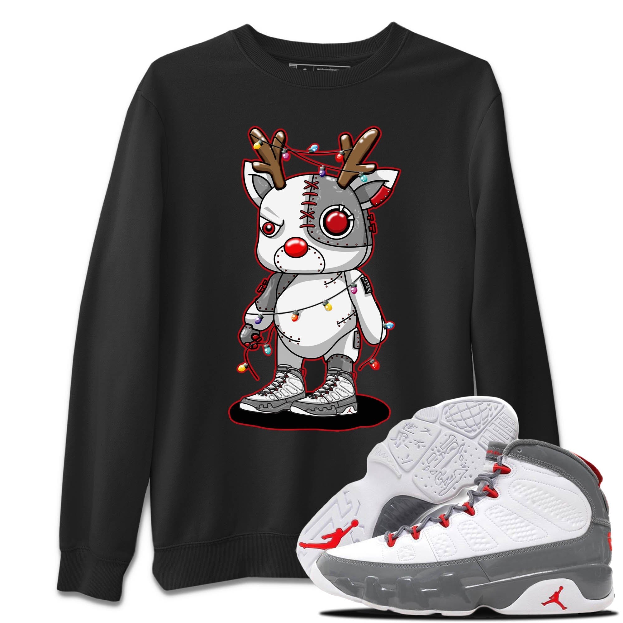 Cyborg Reindeer Unisex Tops - Air Jordan 9 Fire Red