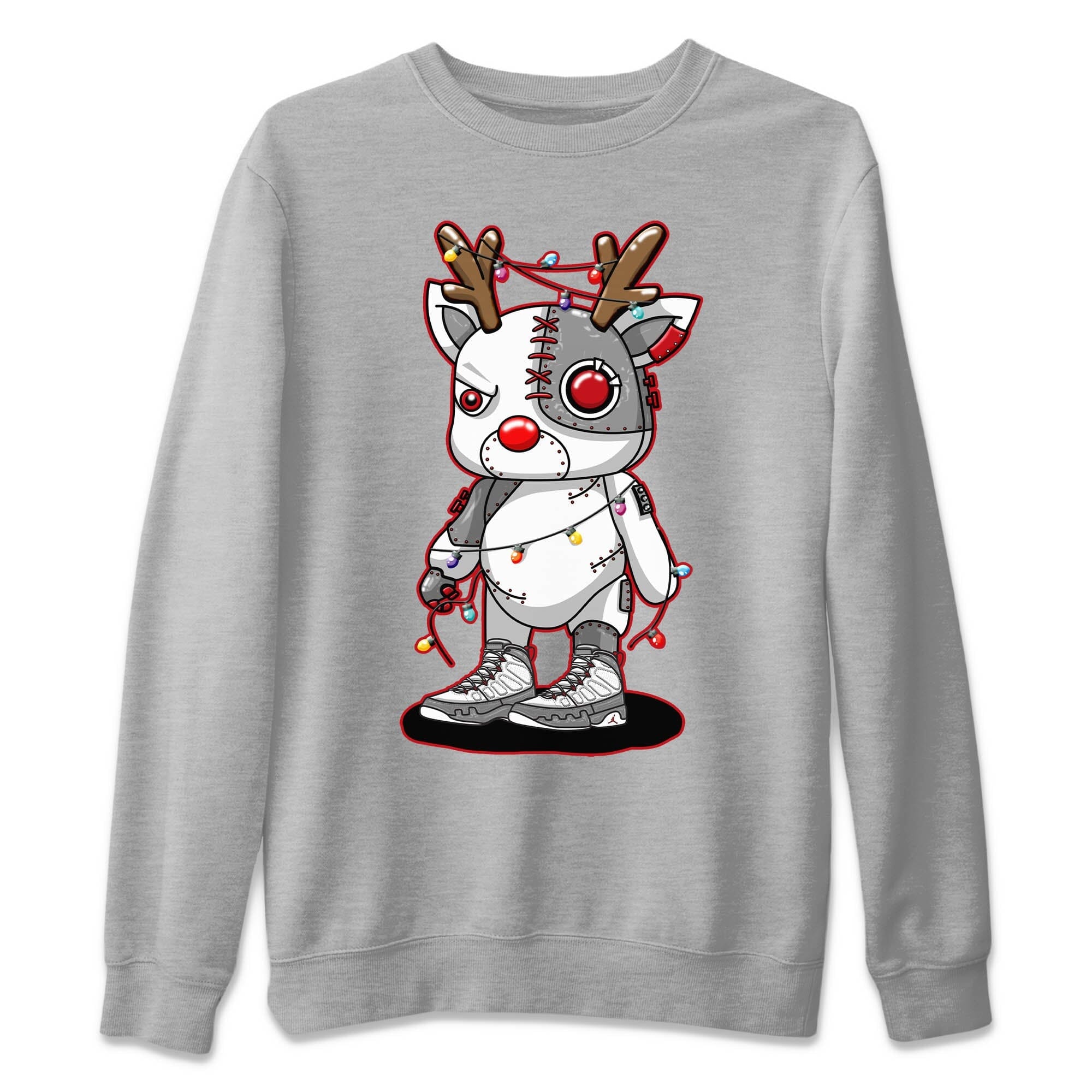 Cyborg Reindeer Unisex Tops - Air Jordan 9 Fire Red