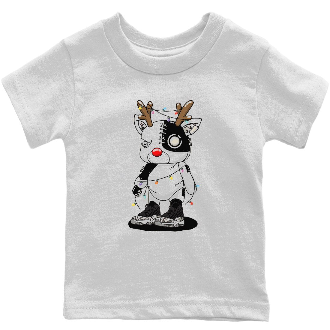 Cyborg Reindeer Kids Tops - Air Jordan 11 Animal Instinct