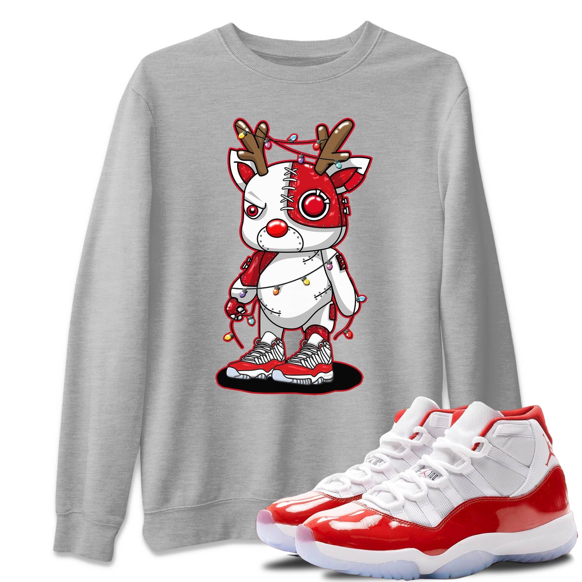 Cyborg Reindeer Unisex Tops - Air Jordan 11 Cherry