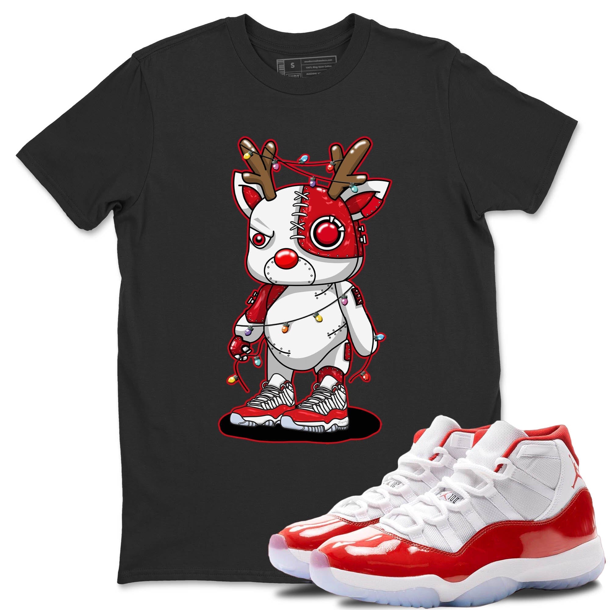 Cyborg Reindeer Unisex Tops - Air Jordan 11 Cherry