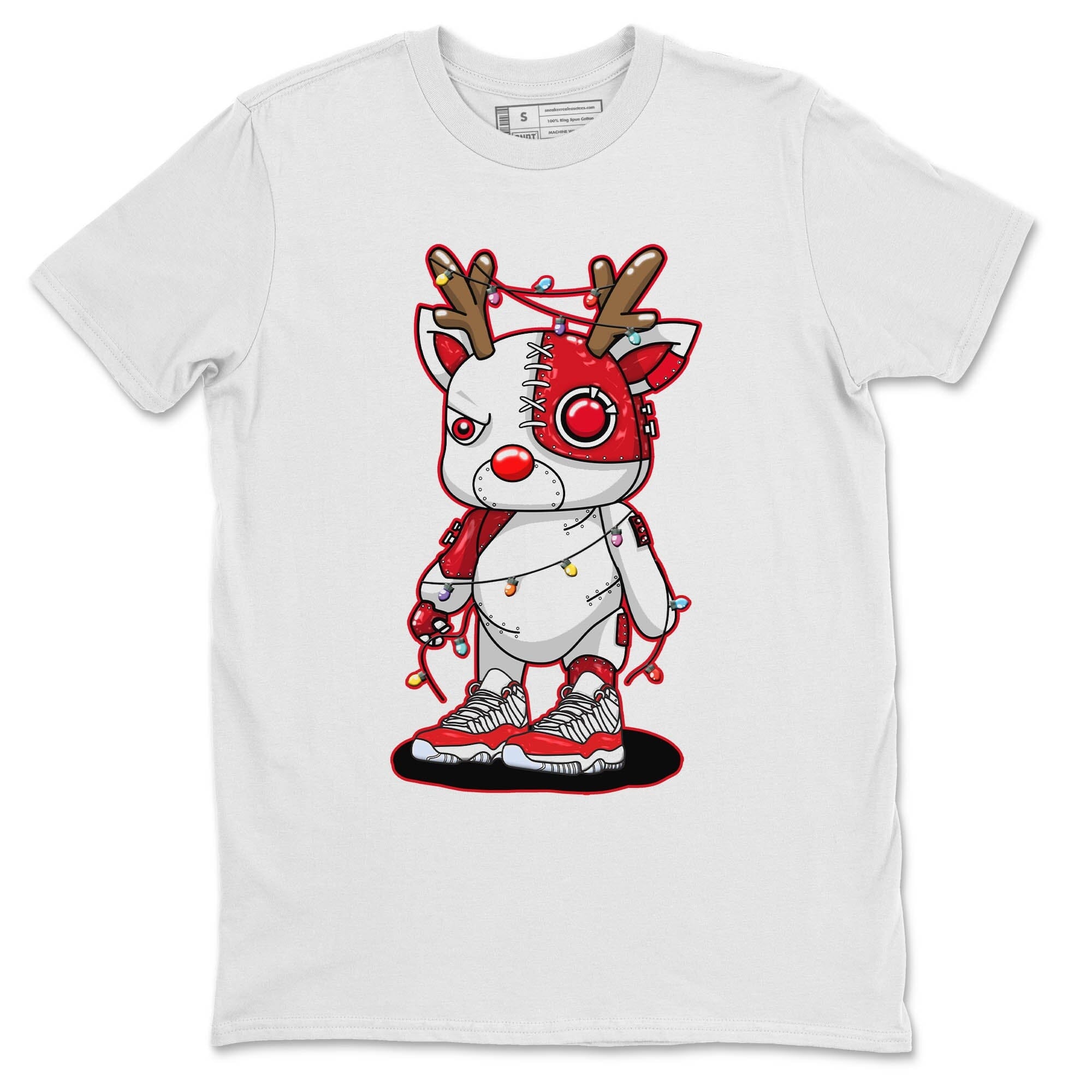 Cyborg Reindeer Unisex Tops - Air Jordan 11 Cherry
