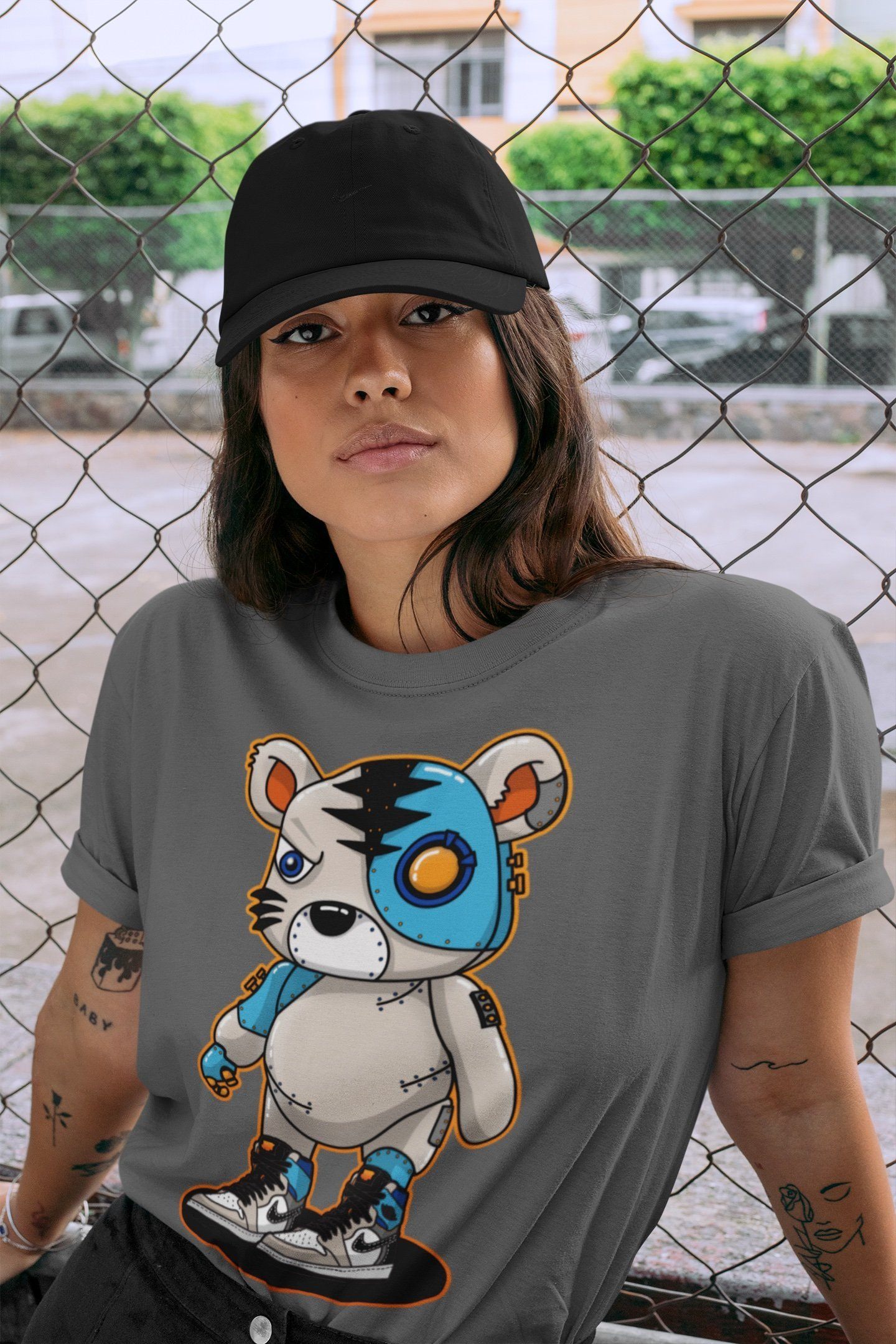 Cyborg Tiger Unisex Tops - Air Jordan 1 Prototype
