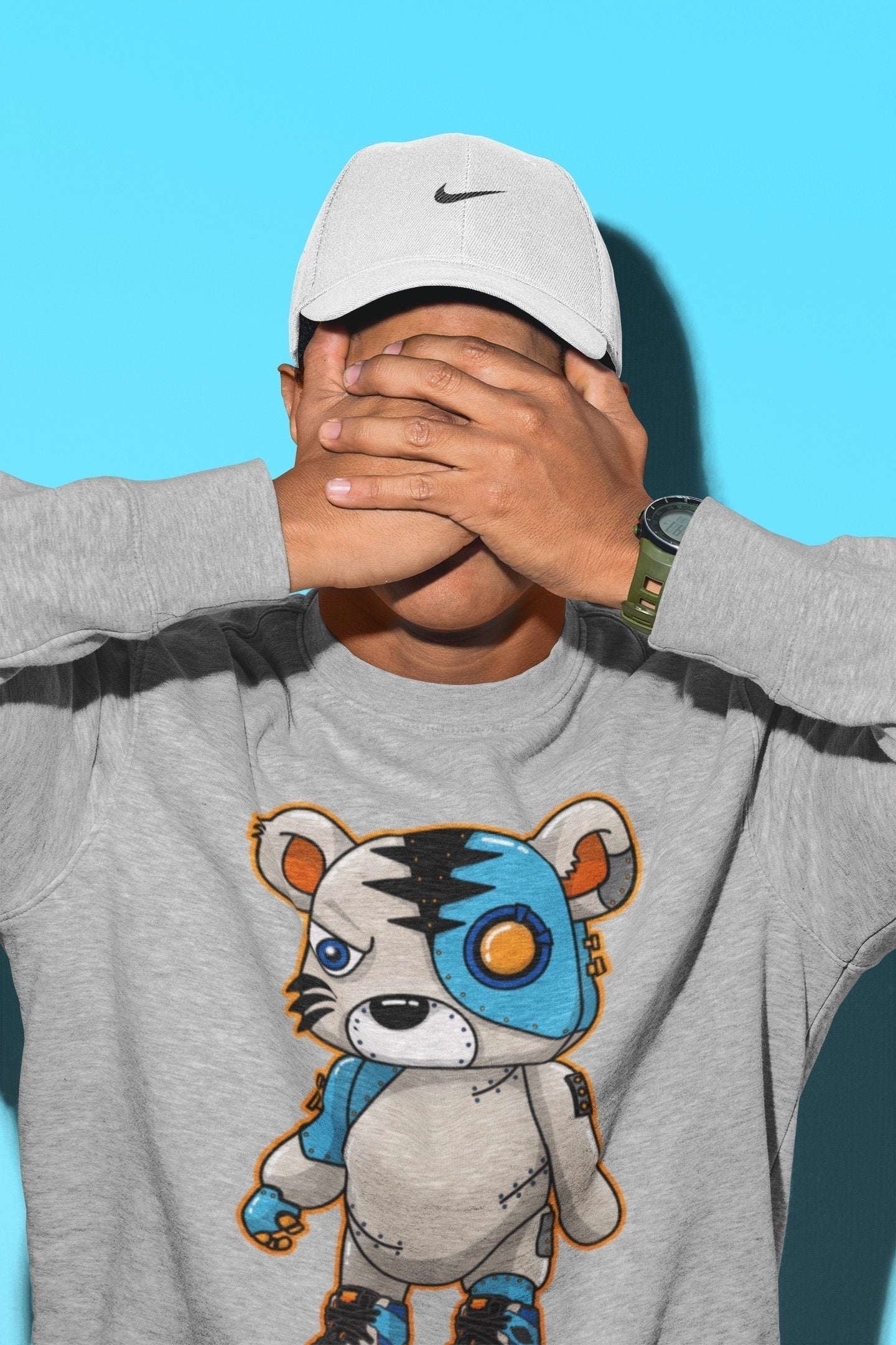Cyborg Tiger Unisex Tops - Air Jordan 1 Prototype
