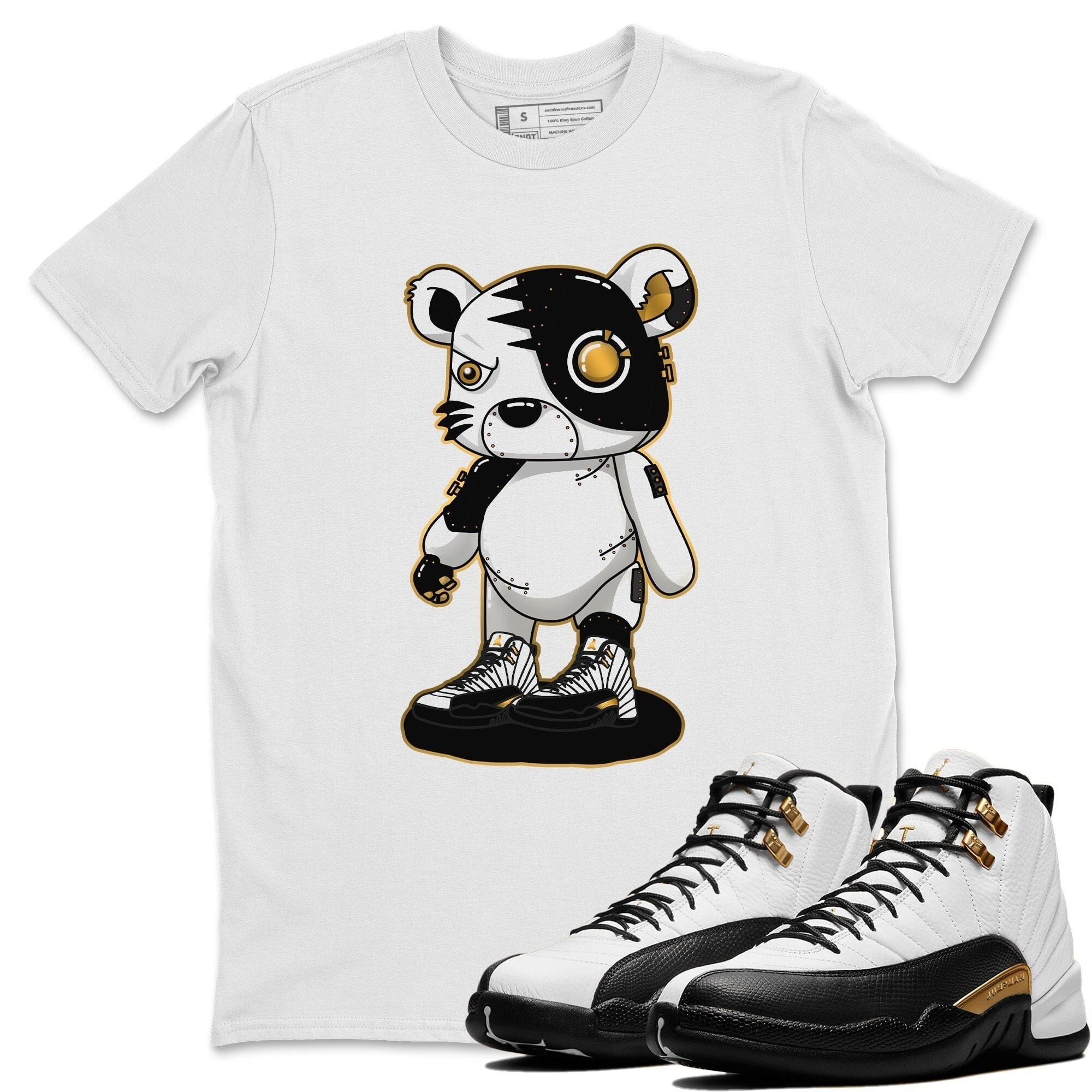 Cyborg Tiger Unisex Tops - Air Jordan 12 Royalty