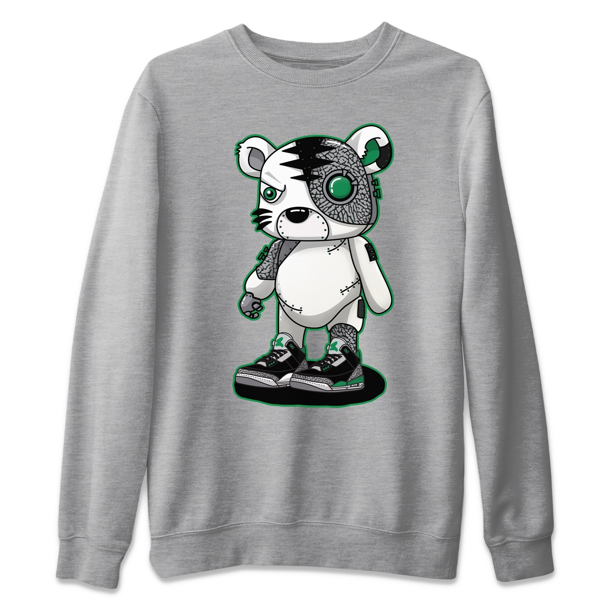 Cyborg Tiger Unisex Tops - Air Jordan 3 Pine Green