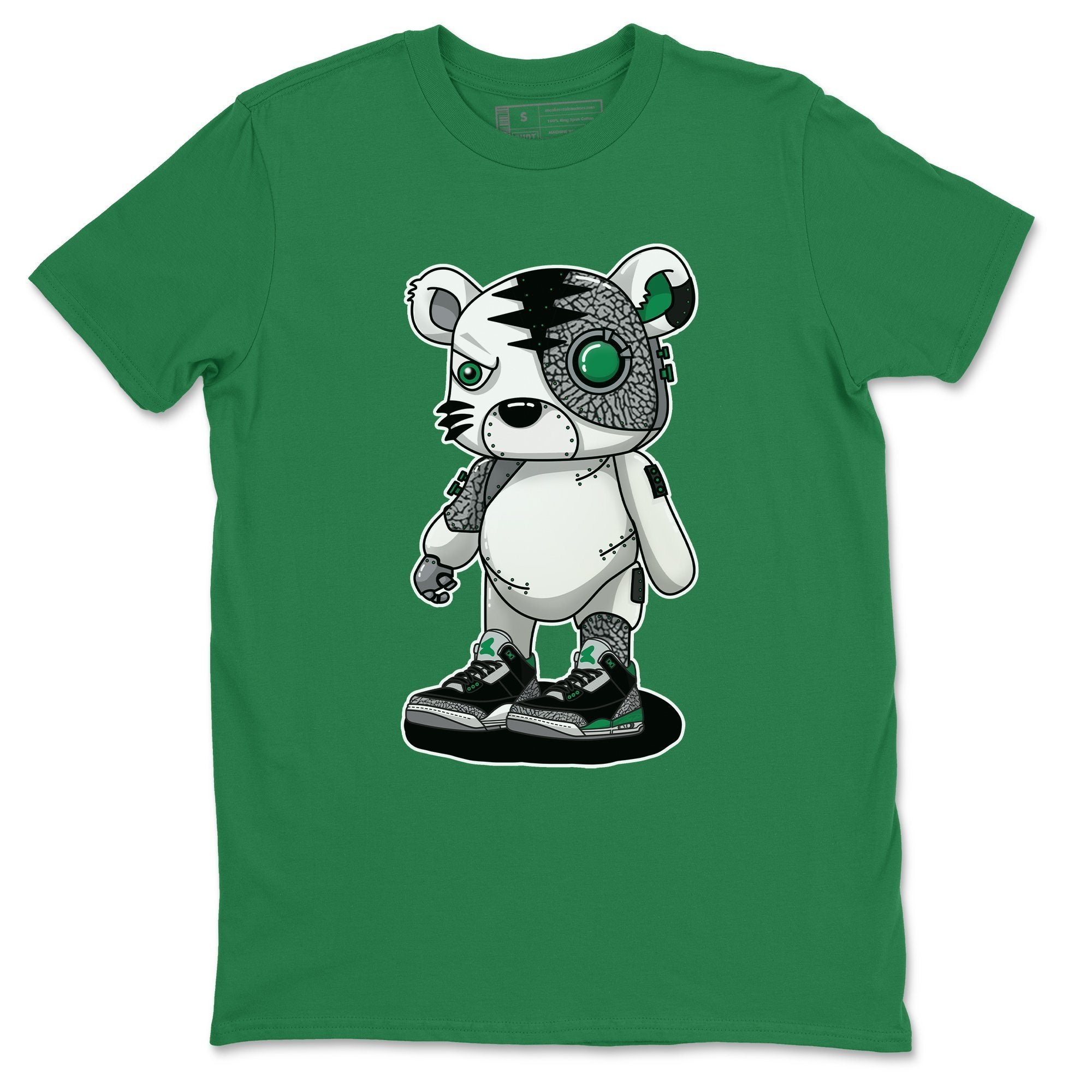 Cyborg Tiger Unisex Tops - Air Jordan 3 Pine Green
