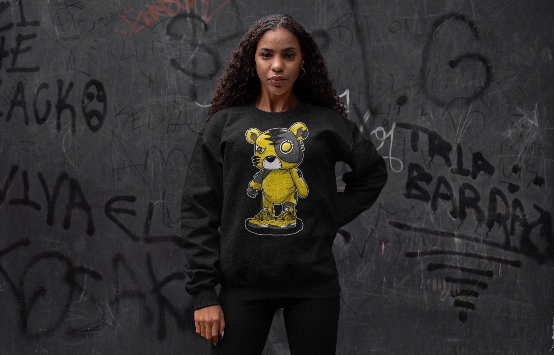 Cyborg Tiger Unisex Tops - Air Jordan 4 Lightning