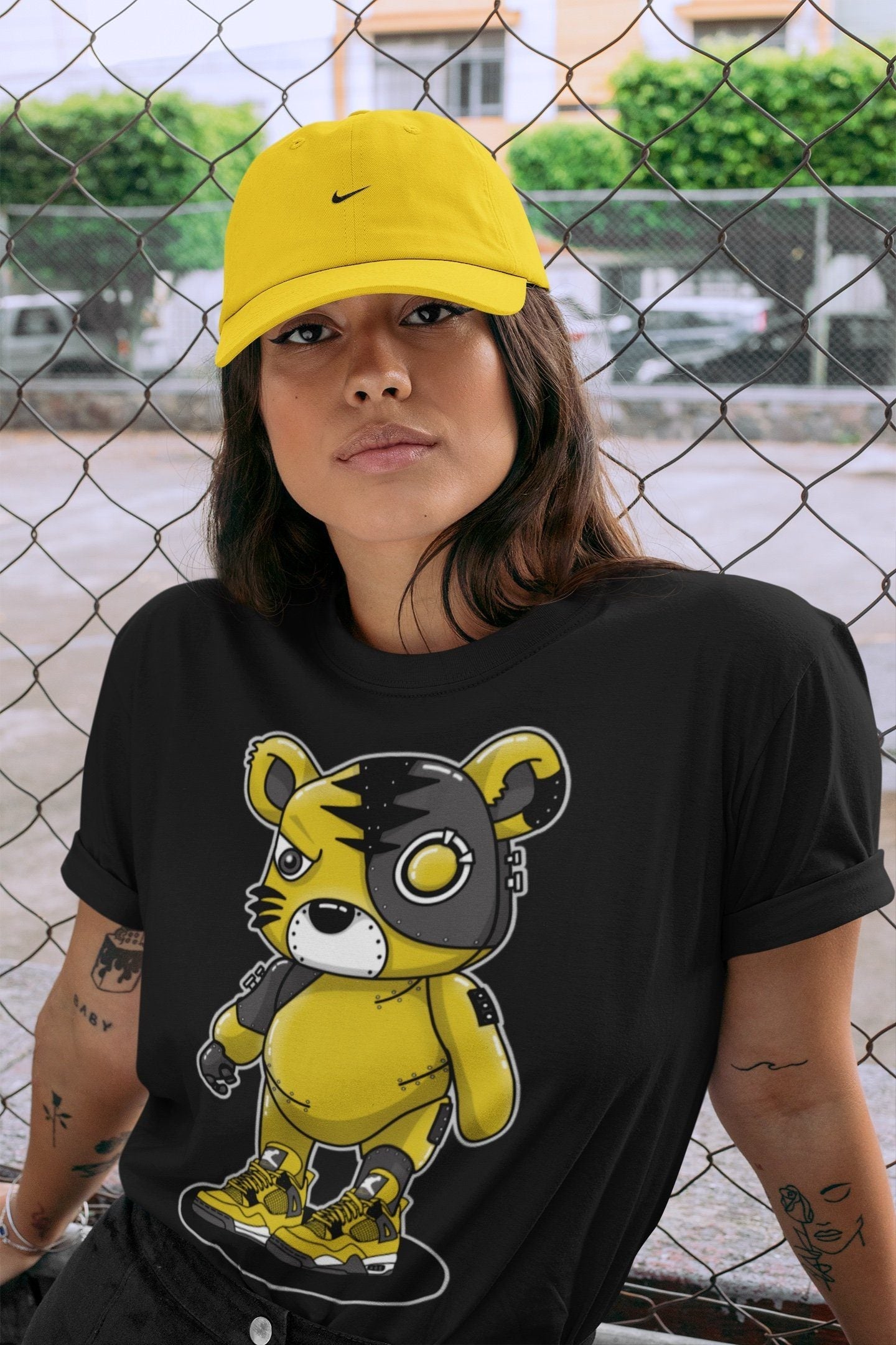 Cyborg Tiger Unisex Tops - Air Jordan 4 Lightning