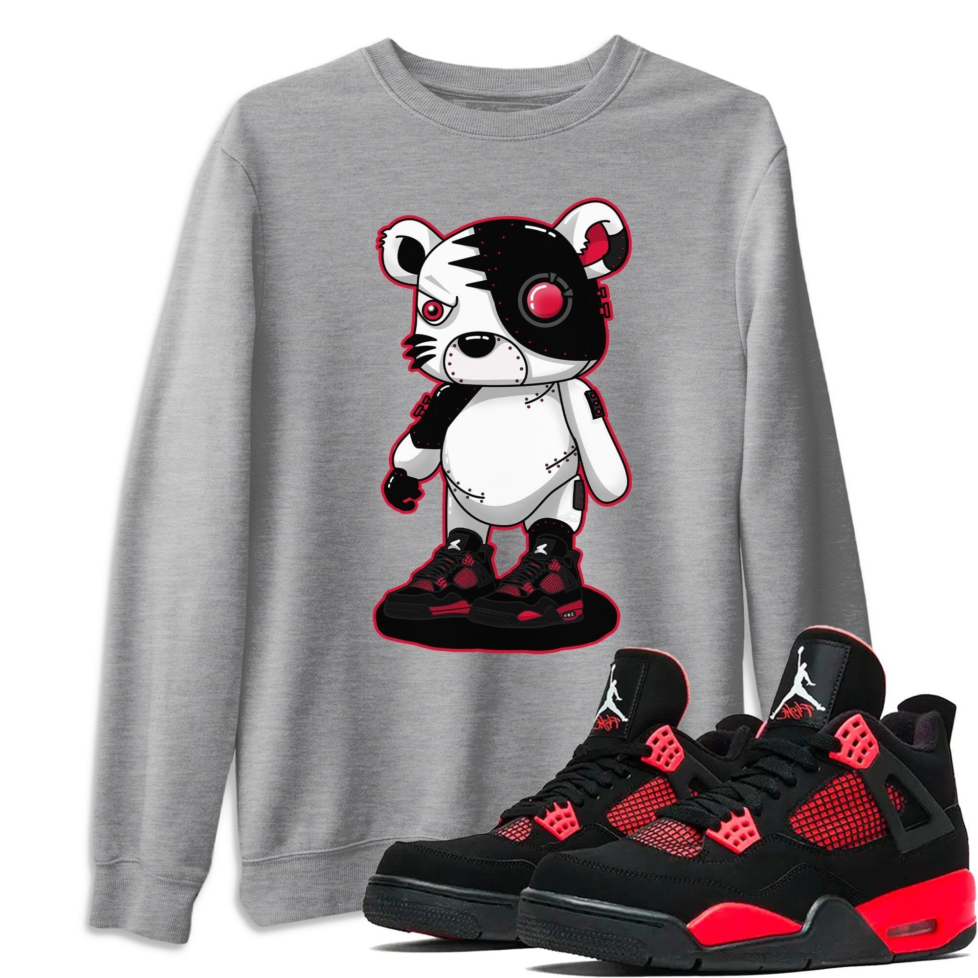 Cyborg Tiger Unisex Tops - Air Jordan 4 Red Thunder