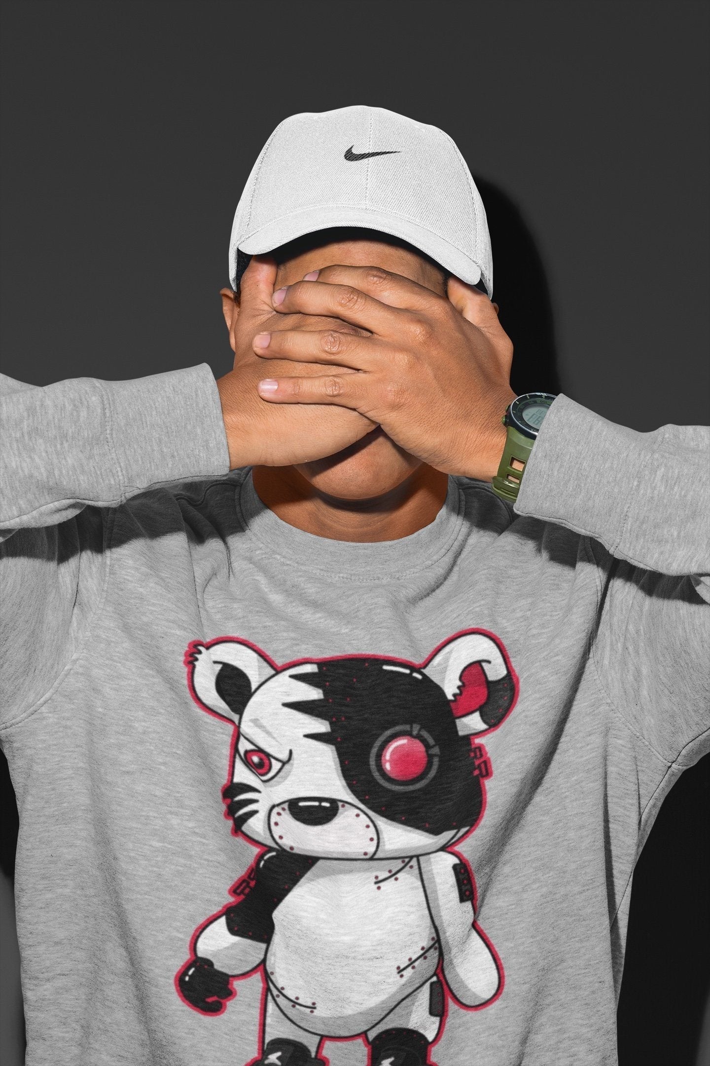 Cyborg Tiger Unisex Tops - Air Jordan 4 Red Thunder