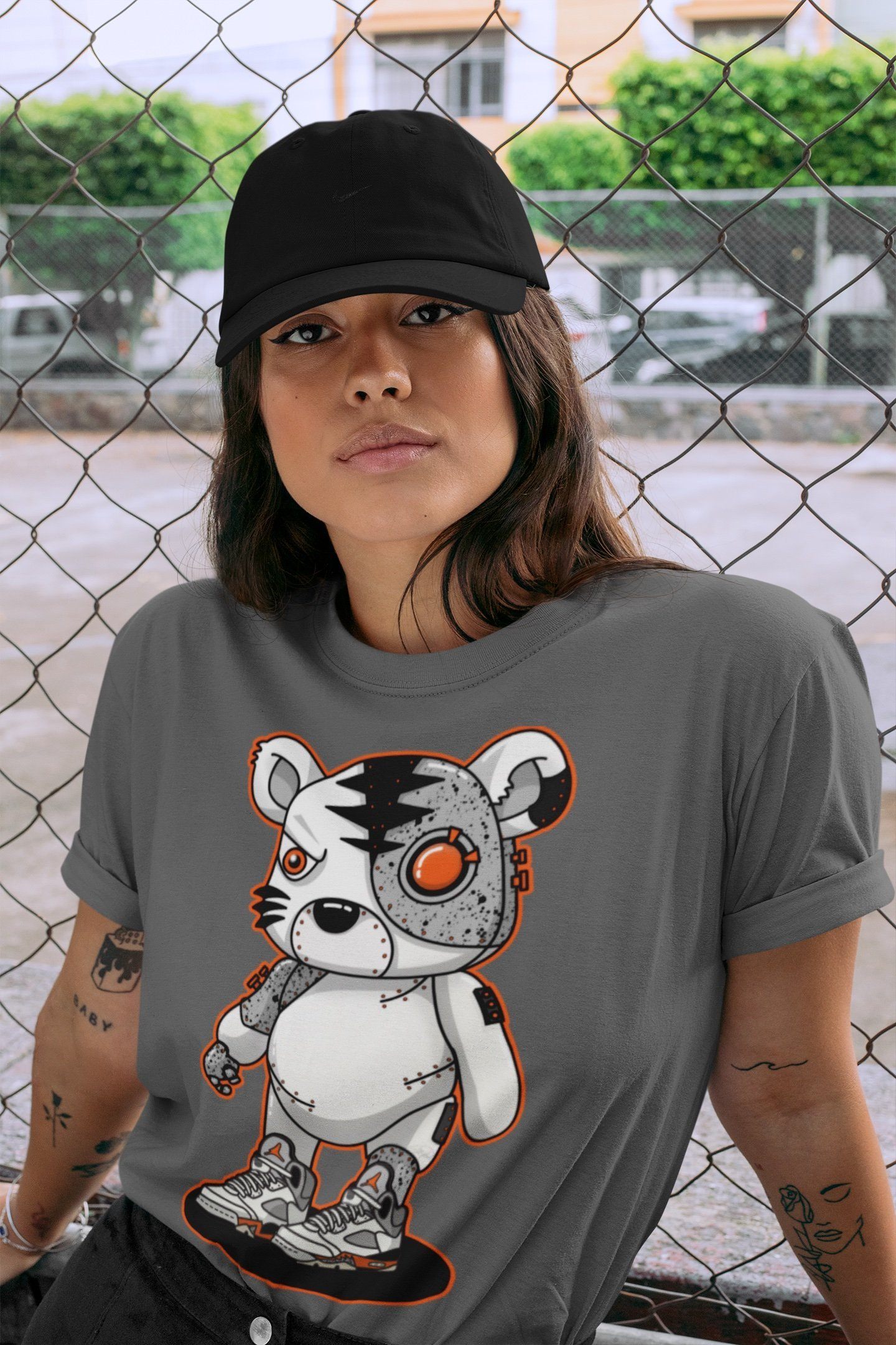 Cyborg Tiger Unisex Tops - Air Jordan 5 Shattered Backboard