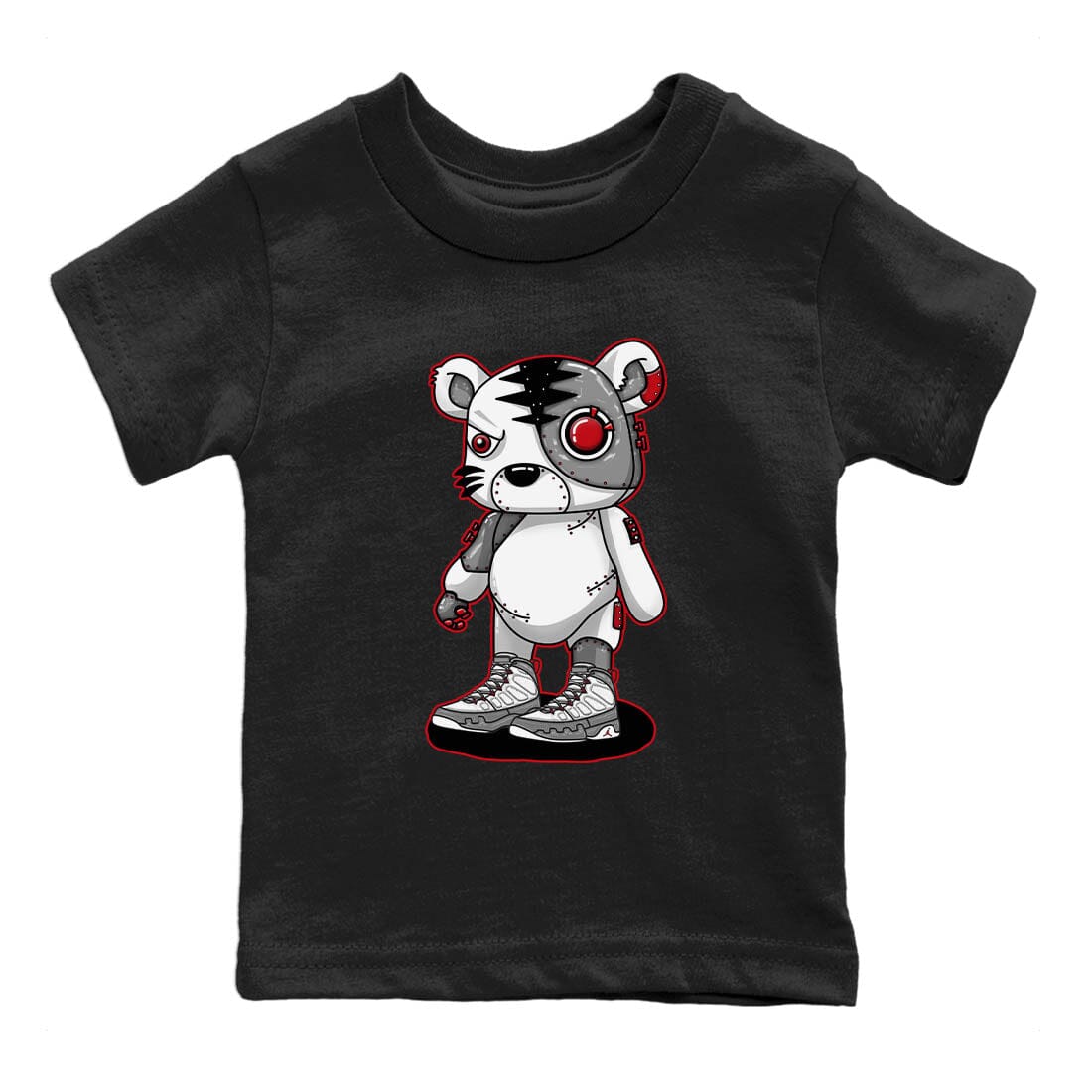 Cyborg Tiger Kids Tops - Air Jordan 9 Fire Red