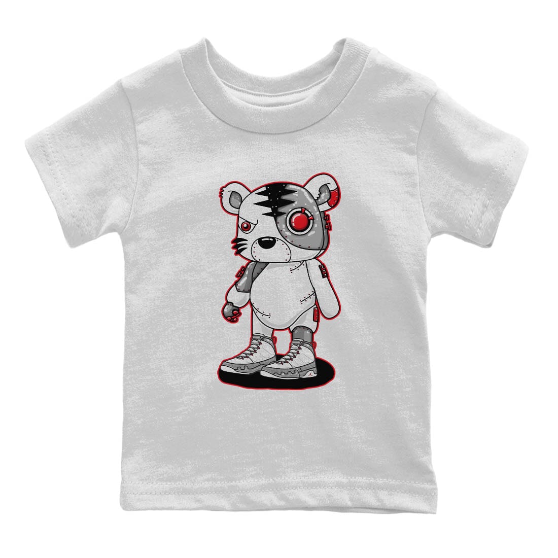 Cyborg Tiger Kids Tops - Air Jordan 9 Fire Red