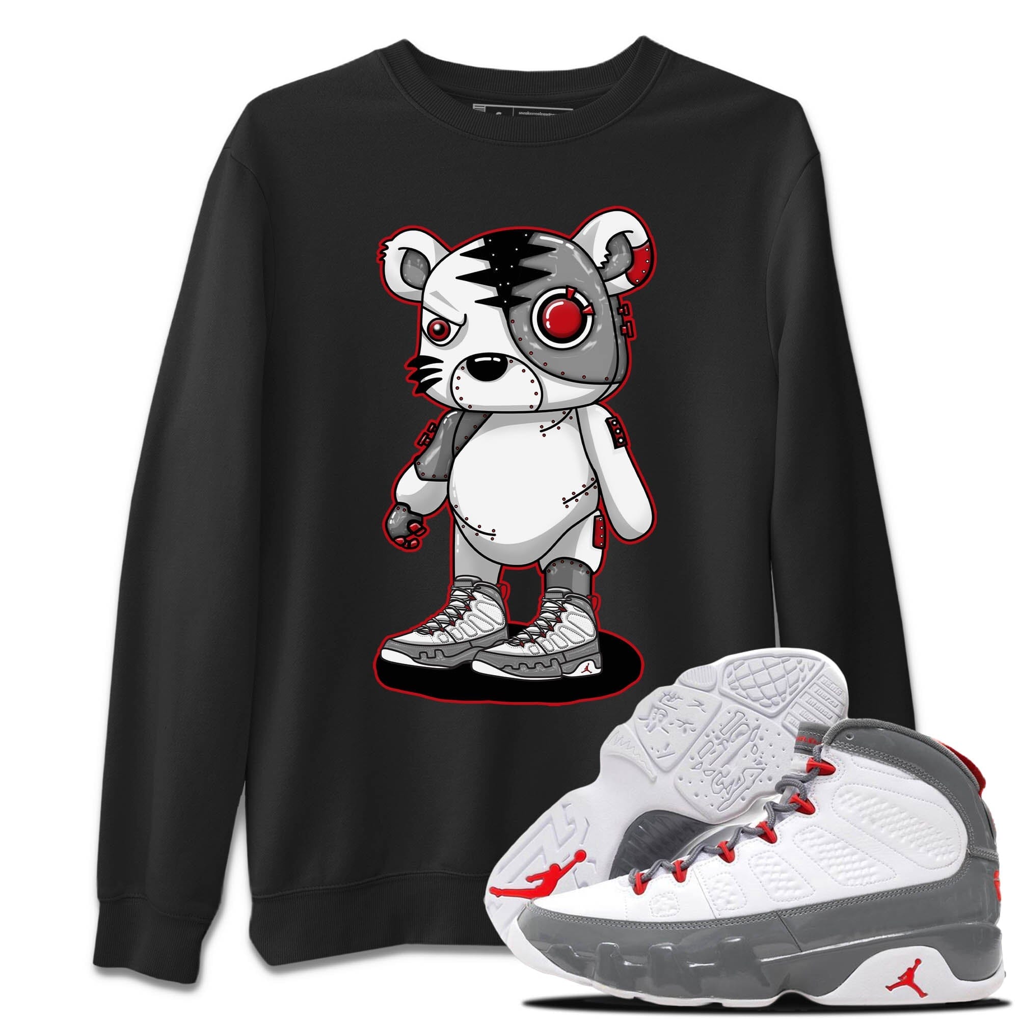 Cyborg Tiger Unisex Tops - Air Jordan 9 Fire Red