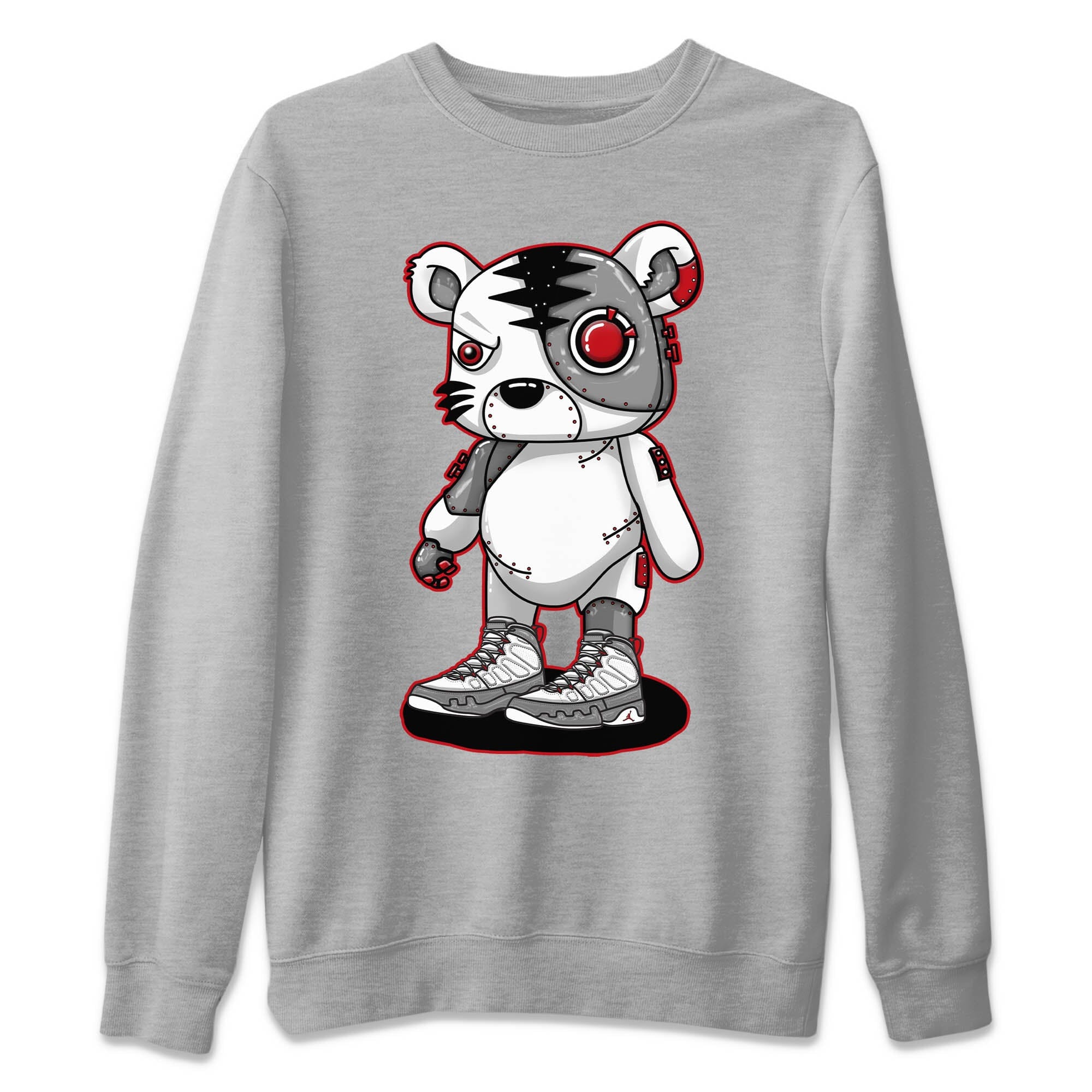 Cyborg Tiger Unisex Tops - Air Jordan 9 Fire Red