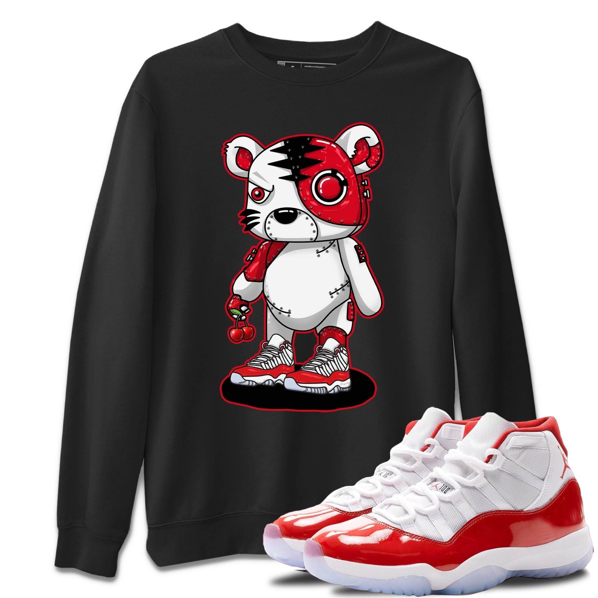 Cyborg Tiger Unisex Tops - Air Jordan 11 Cherry