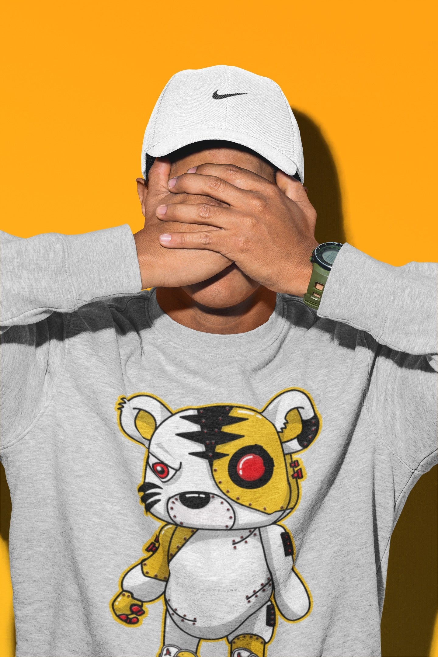 Cyborg Tiger Unisex Tops - Air Jordan 13 Del Sol