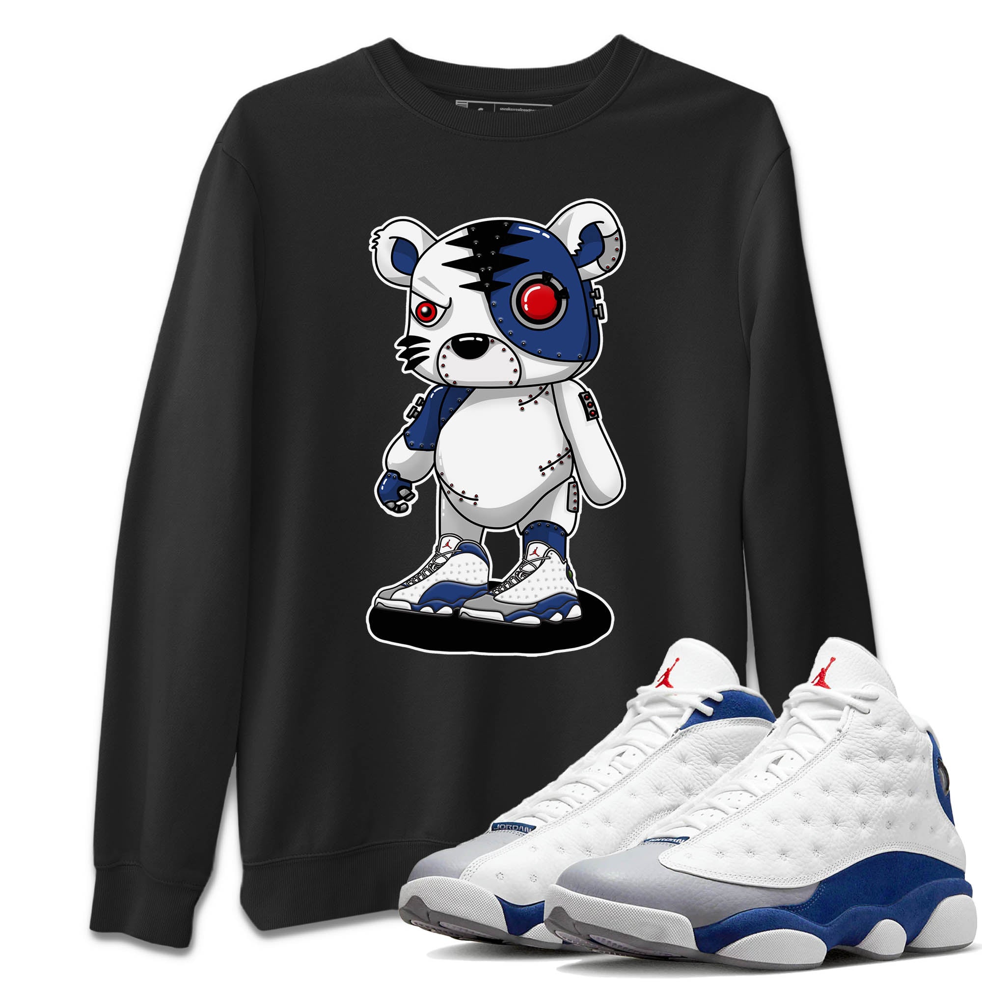 Cyborg Tiger Unisex Tops - Air Jordan 13 French Blue
