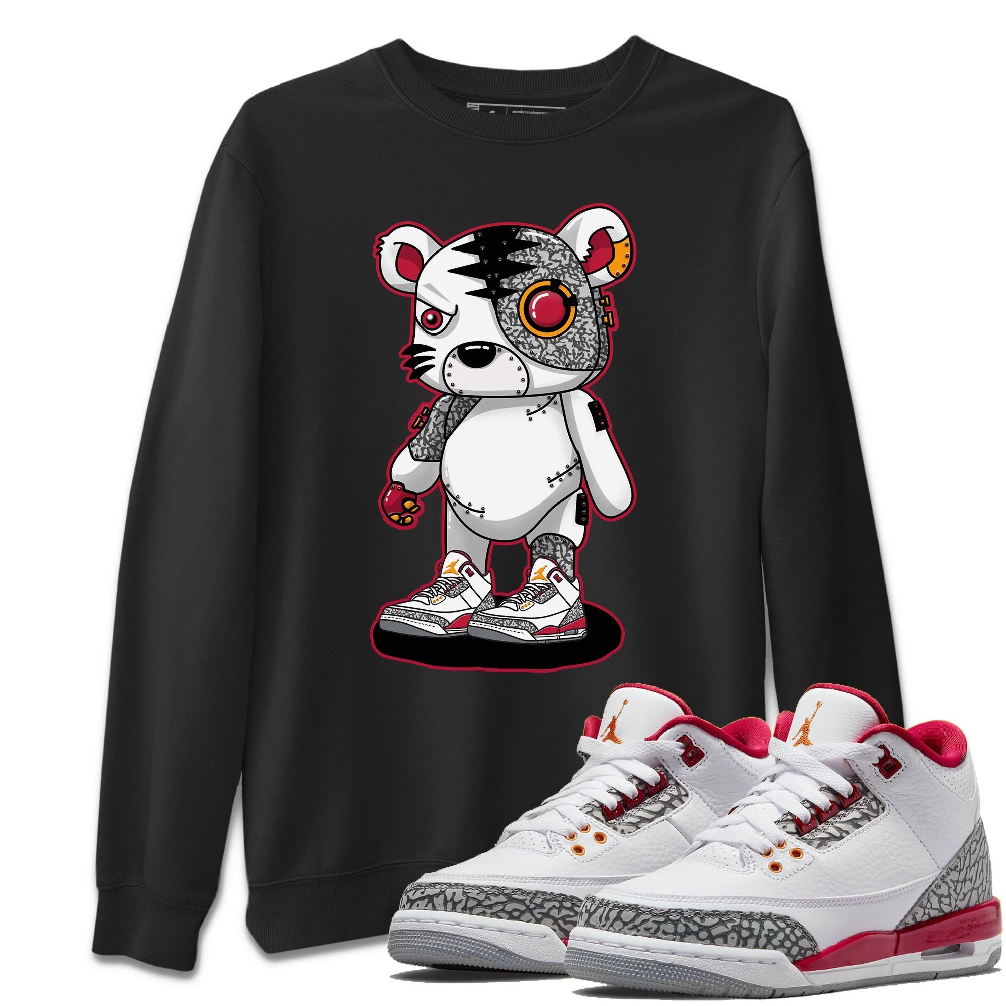 Cyborg Tiger Unisex Tops - Air Jordan 3 Cardinal