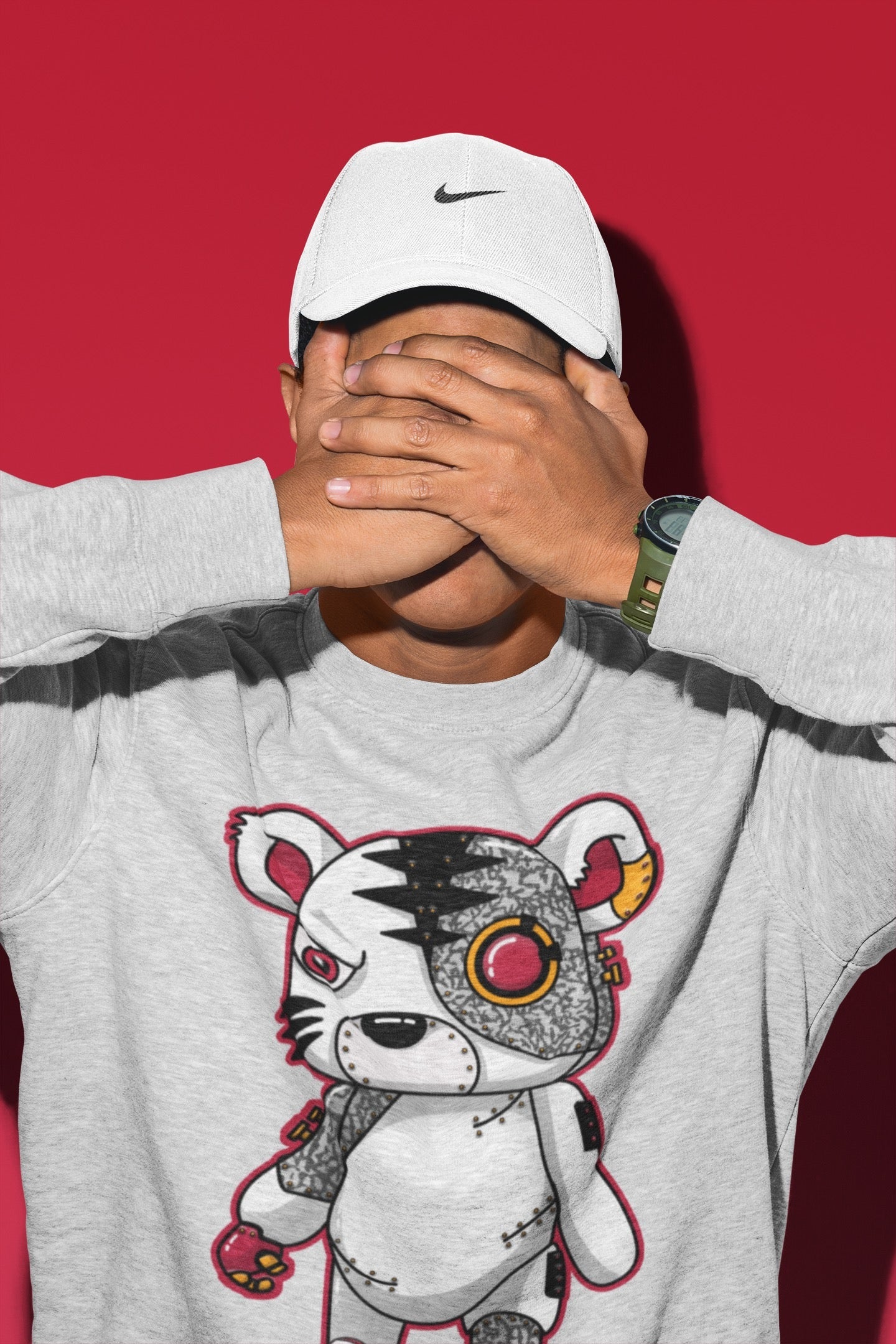 Cyborg Tiger Unisex Tops - Air Jordan 3 Cardinal