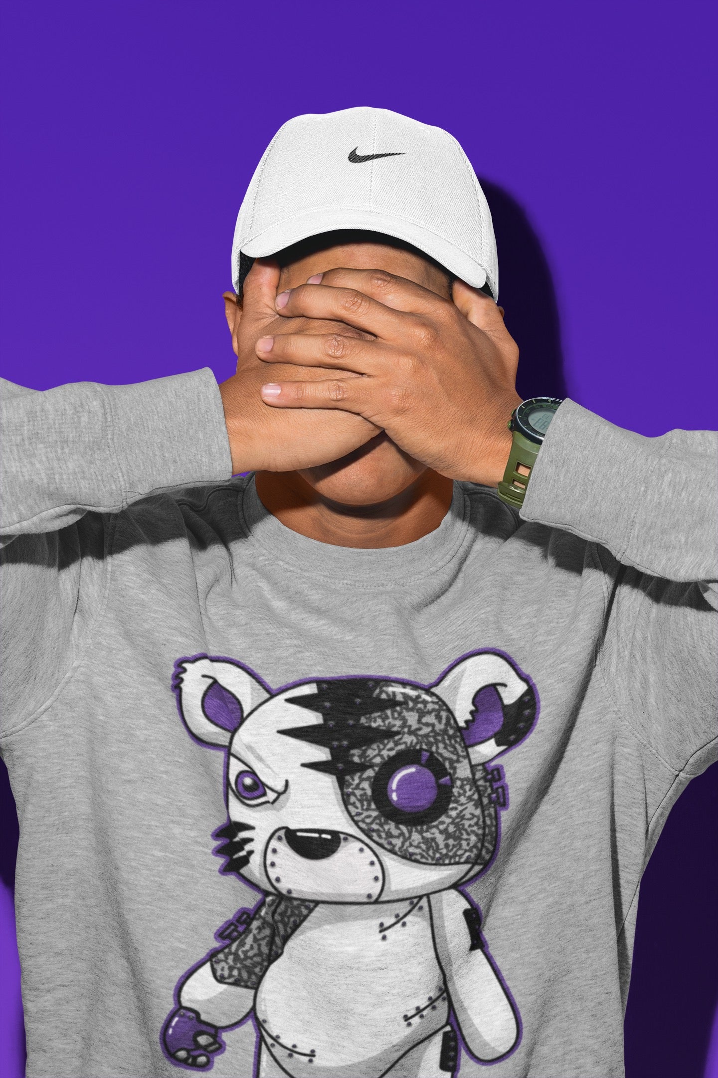 Cyborg Tiger Unisex Tops - Air Jordan 3 Dark Iris