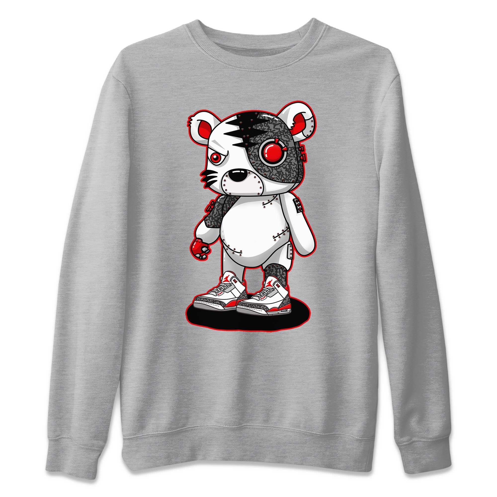 Cyborg Tiger Unisex Tops - Air Jordan 3 Fire Red