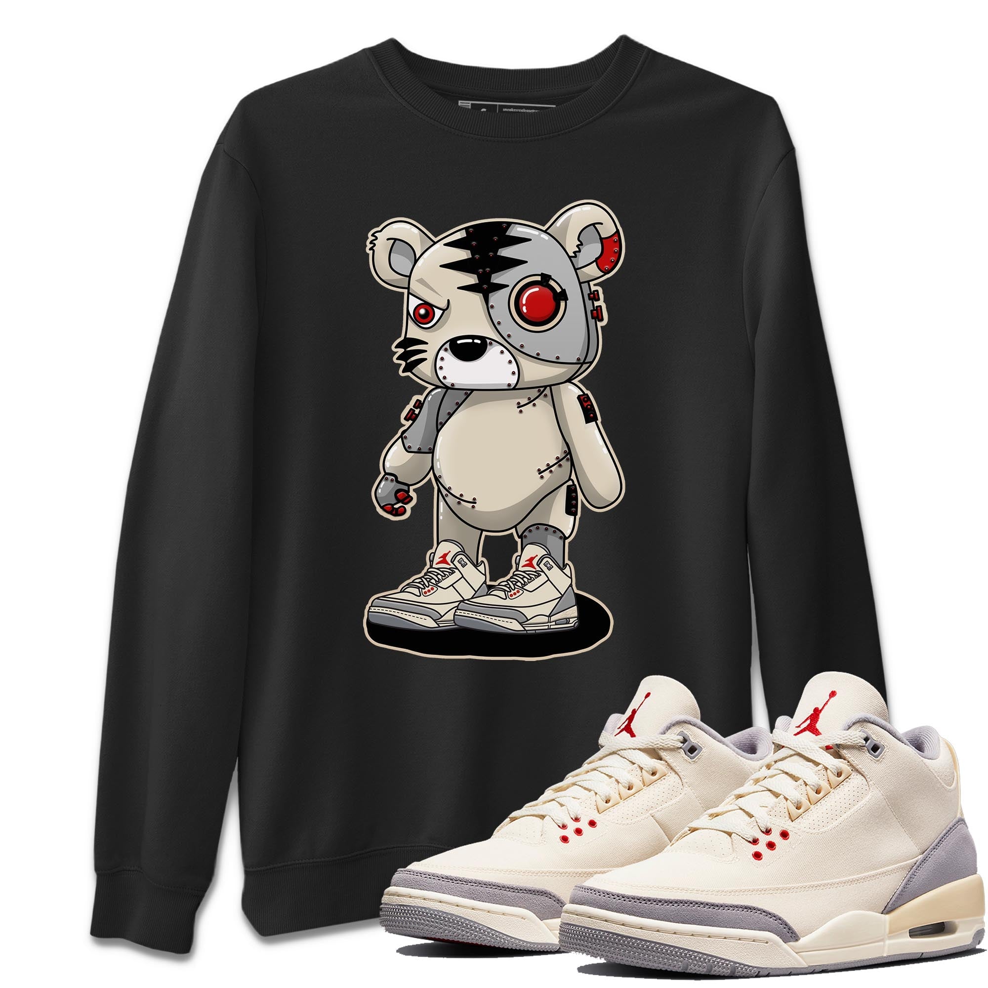 Cyborg Tiger Unisex Tops - Air Jordan 3 Muslin