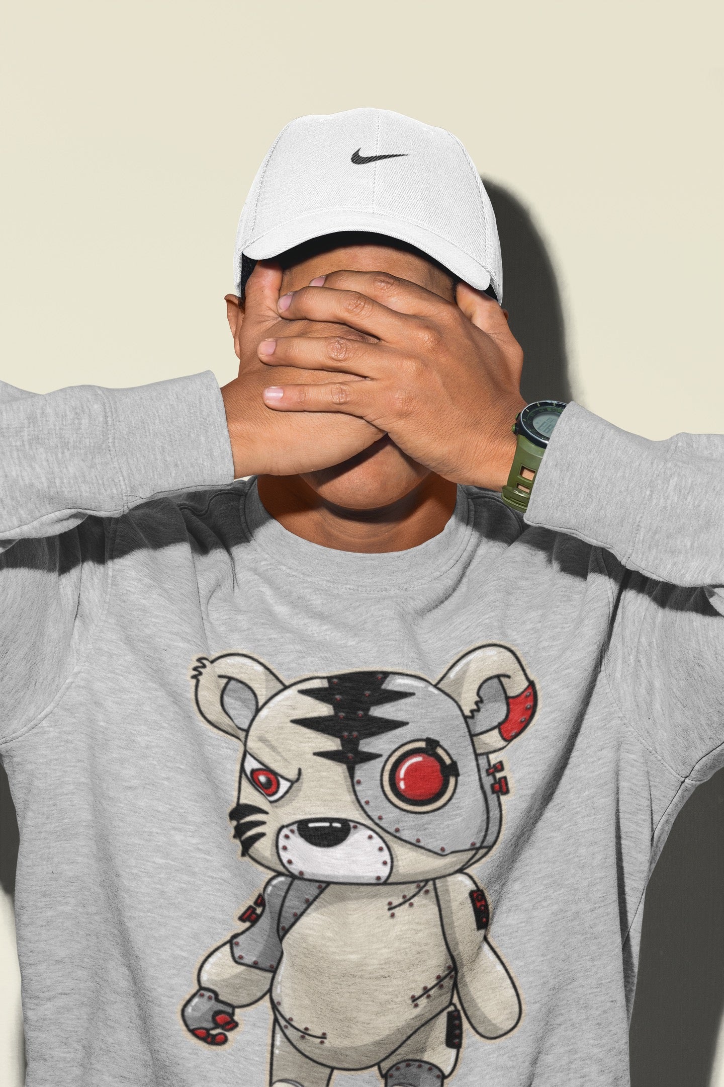 Cyborg Tiger Unisex Tops - Air Jordan 3 Muslin