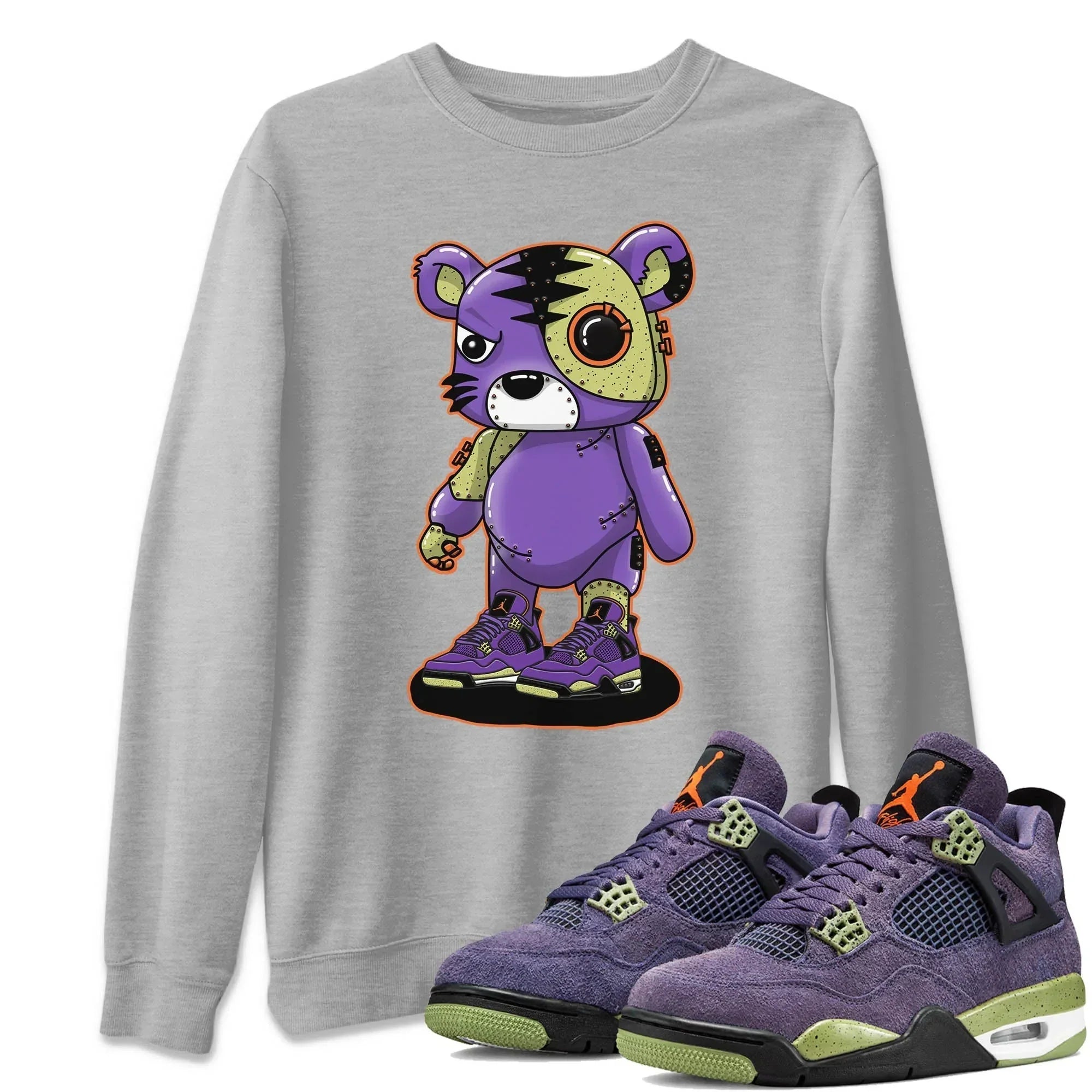 Cyborg Tiger Unisex Tops - Air Jordan 4 Canyon Purple