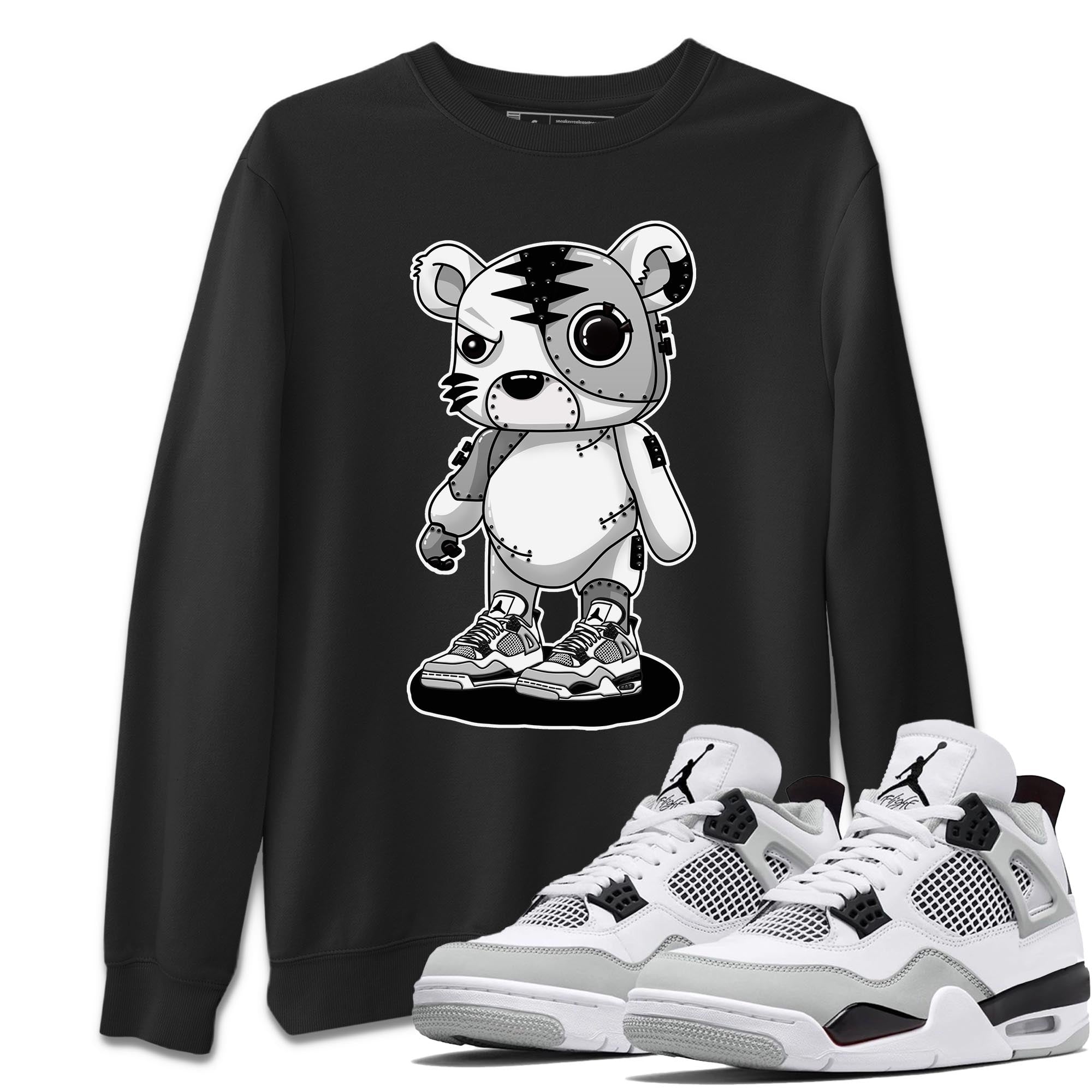 Cyborg Tiger Unisex Tops - Air Jordan 4 Military Black