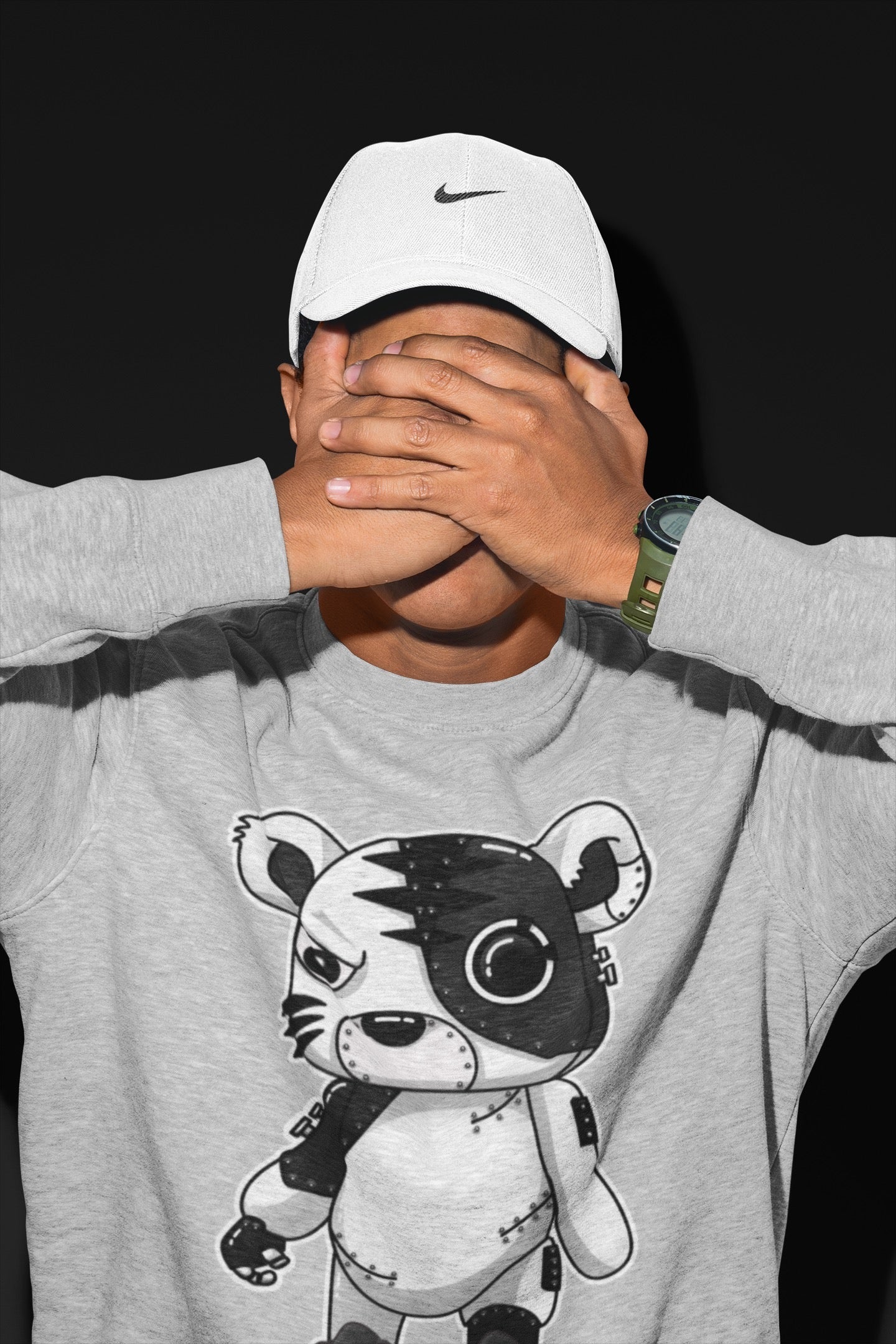 Cyborg Tiger Unisex Tops - Air Jordan 11 72-10