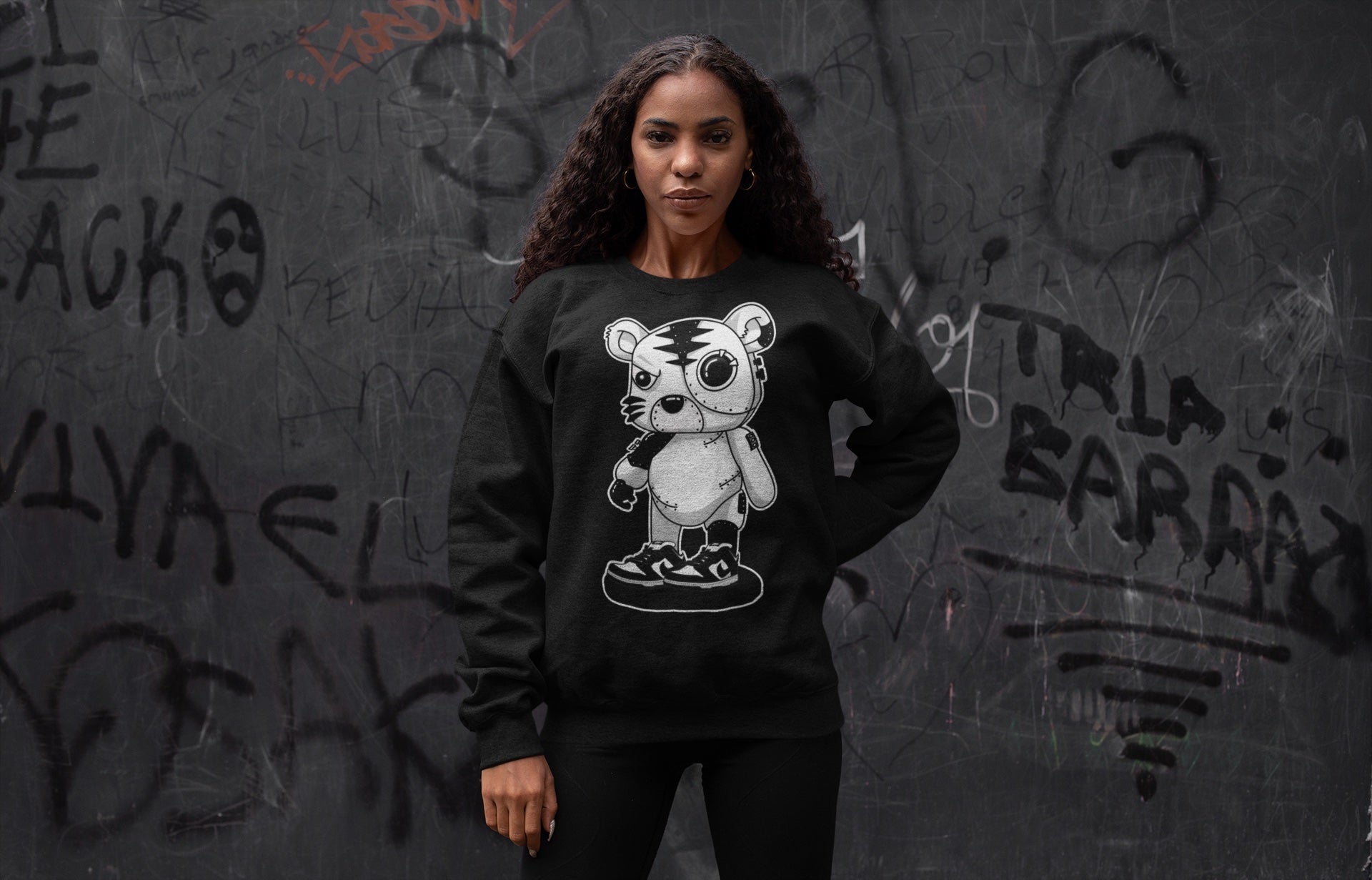 Cyborg Tiger Unisex Tops - Dunk Panda