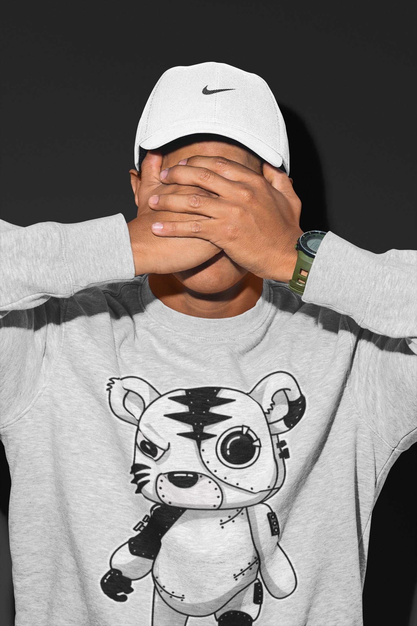 Cyborg Tiger Unisex Tops - Dunk Panda
