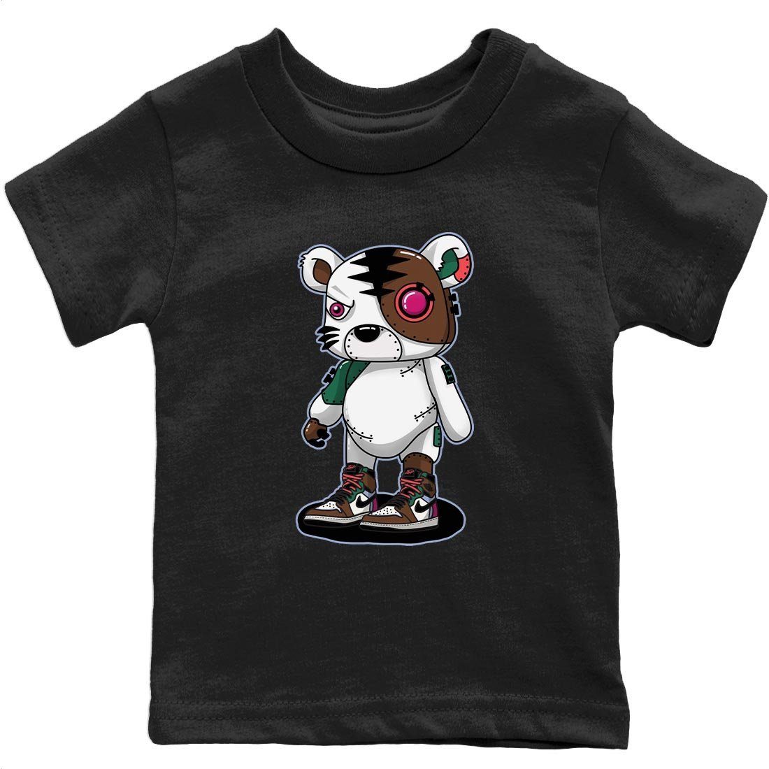 Cyborg Tiger Kids Tops - Air Jordan 1 Hand Crafted