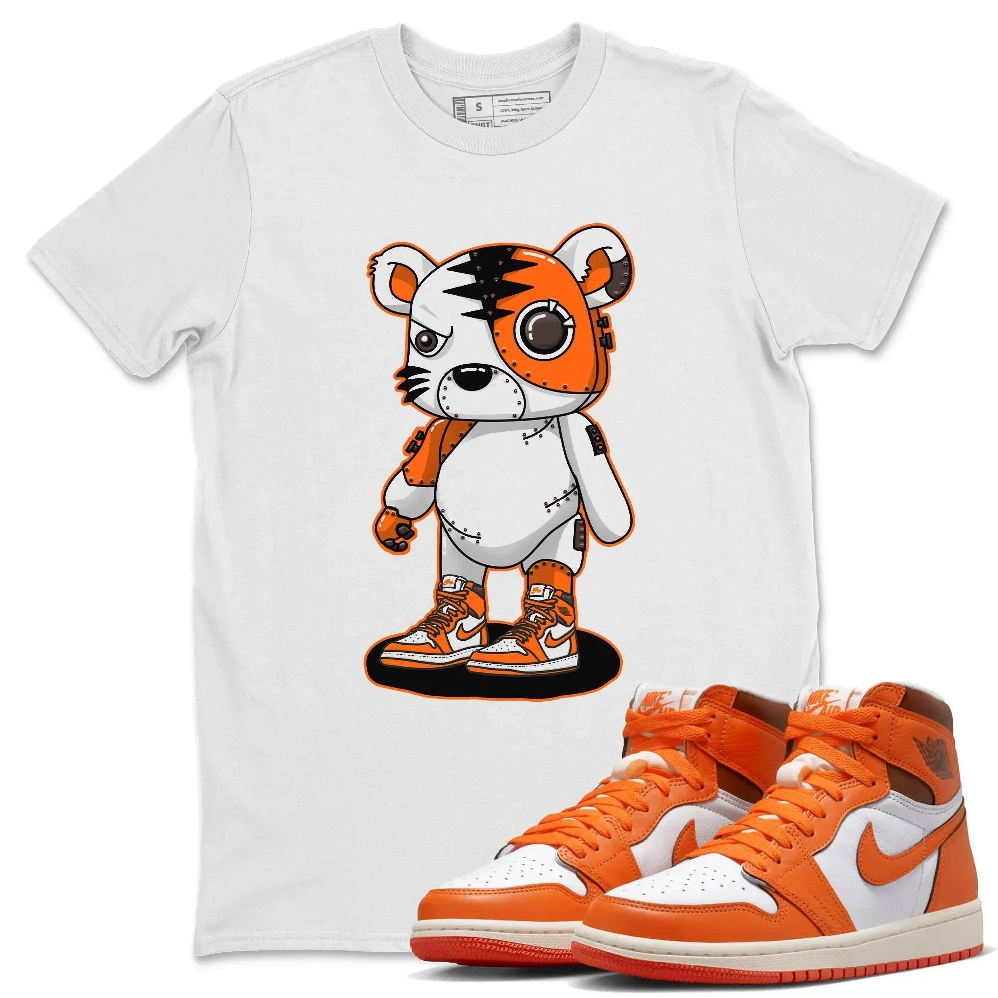 Cyborg Tiger Unisex Tops - Air Jordan 1 Starfish