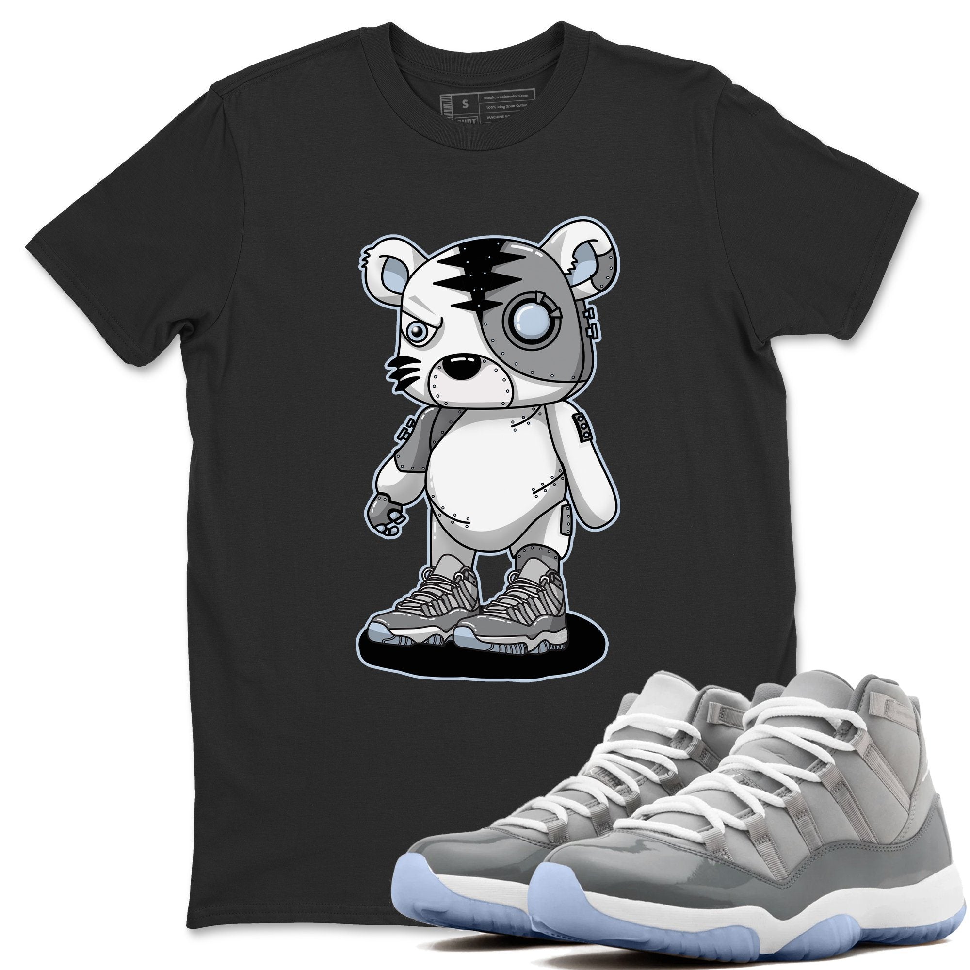 Cyborg Tiger Unisex Tops - Air Jordan 11 Cool Grey