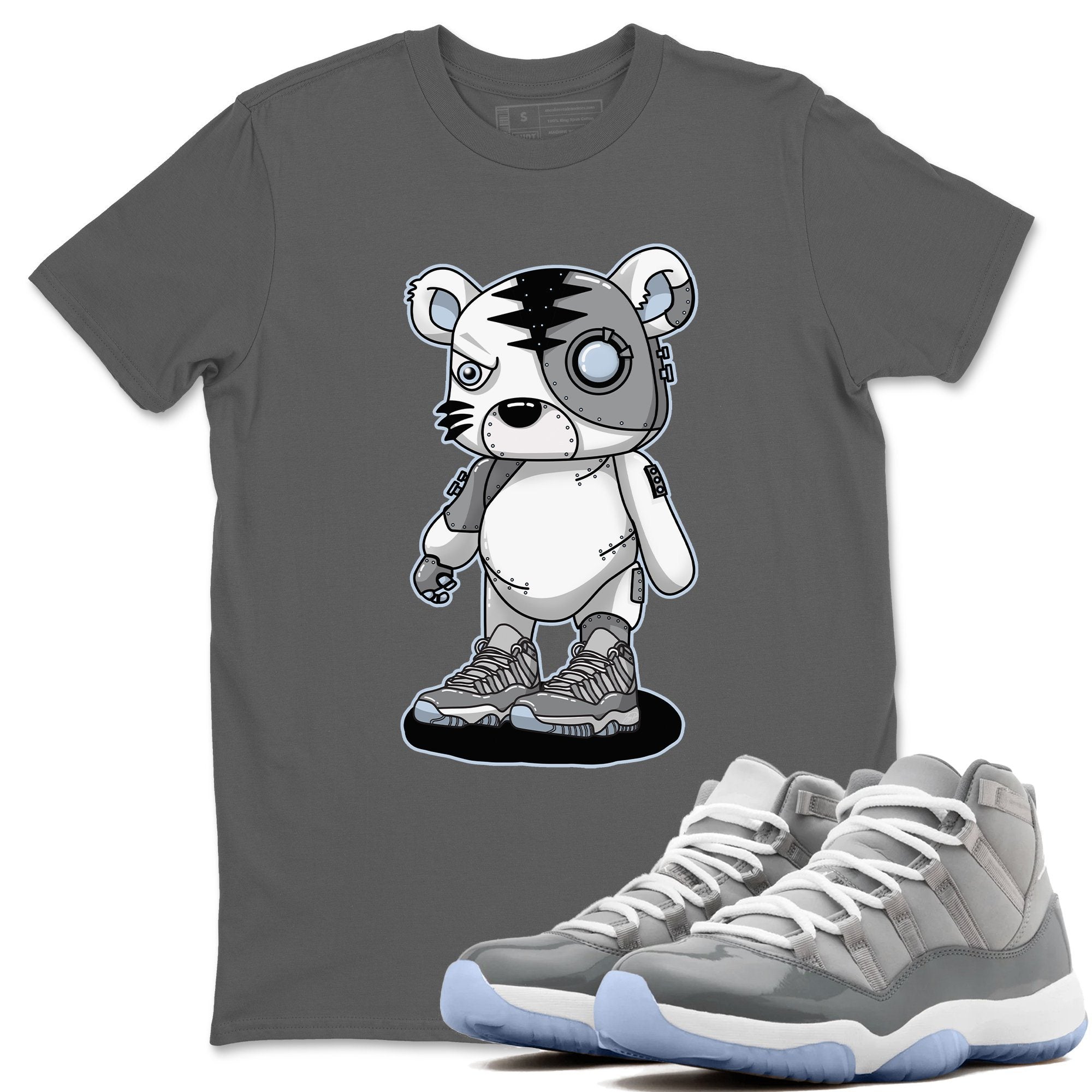 Cyborg Tiger Unisex Tops - Air Jordan 11 Cool Grey
