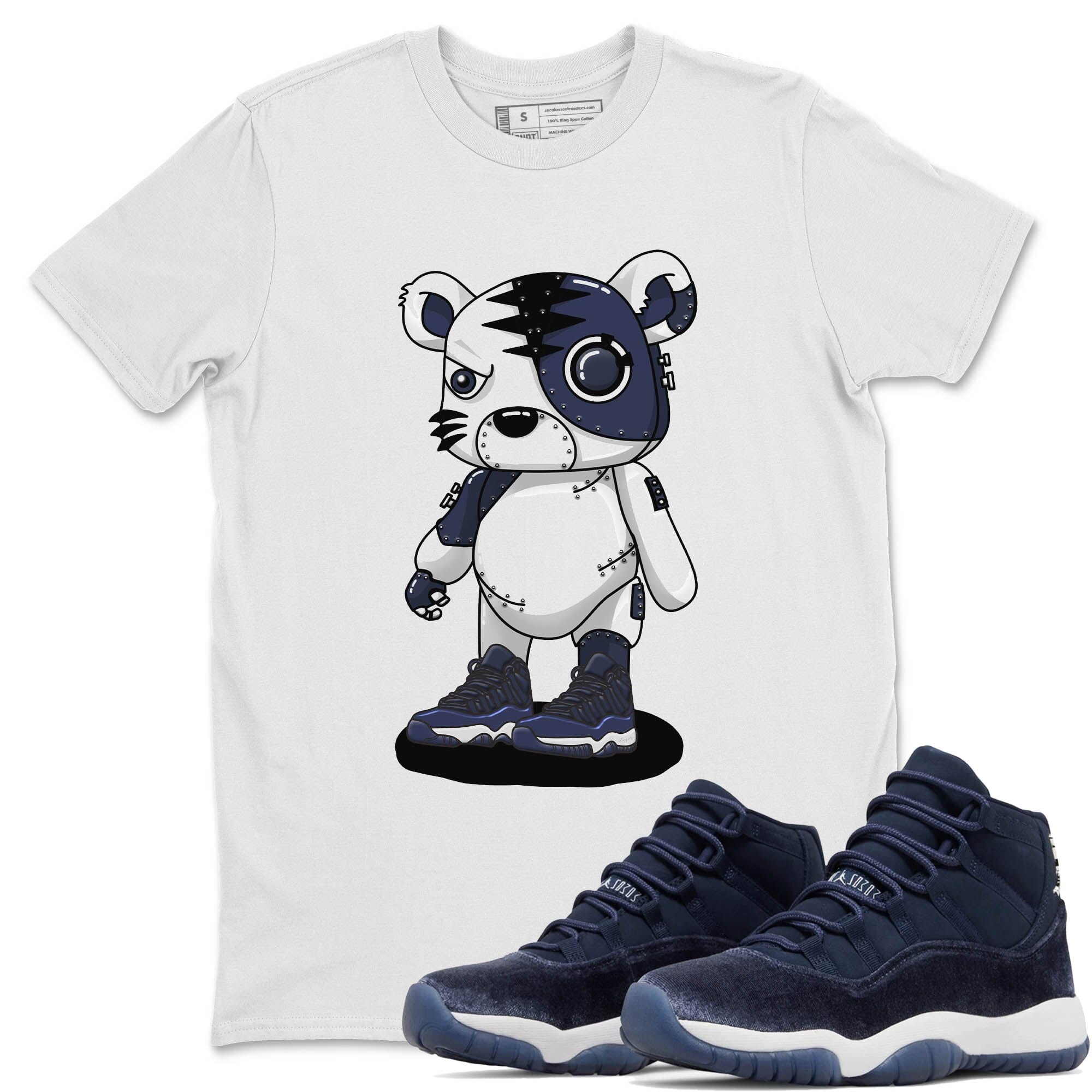 Cyborg Tiger Unisex Tops - Air Jordan 11 Midnight Navy
