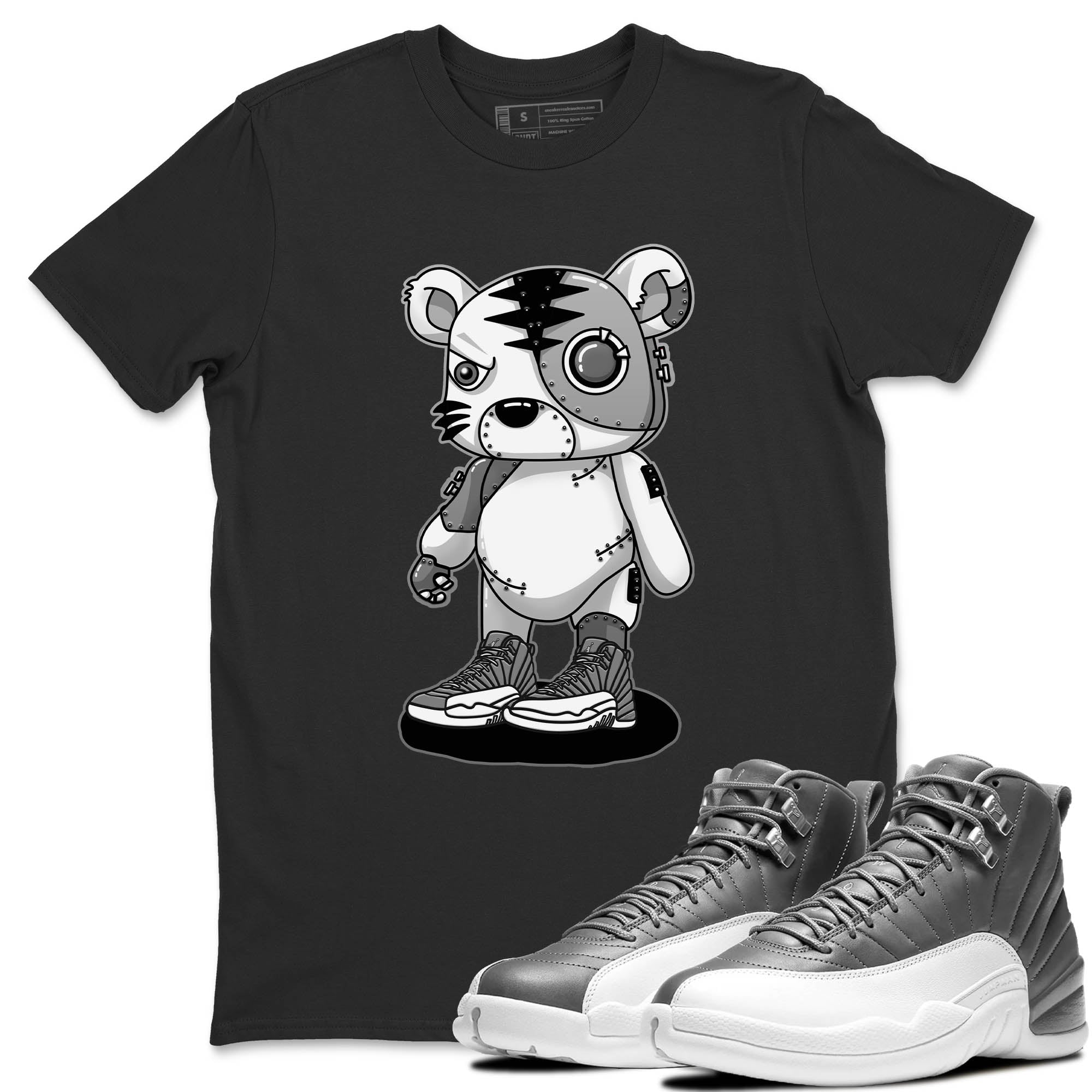 Cyborg Tiger Unisex Tops - Air Jordan 12 Stealth