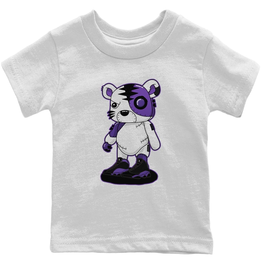 Cyborg Tiger Kids Tops - Air Jordan 13 Court Purple