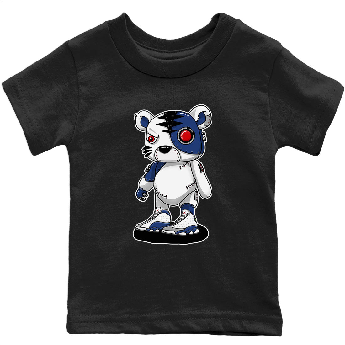 Cyborg Tiger Kids Tops - Air Jordan 13 French Blue