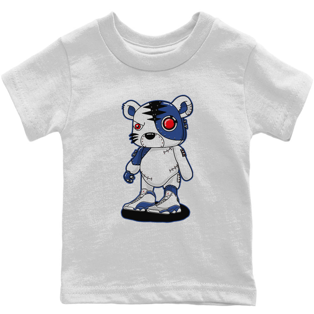 Cyborg Tiger Kids Tops - Air Jordan 13 French Blue