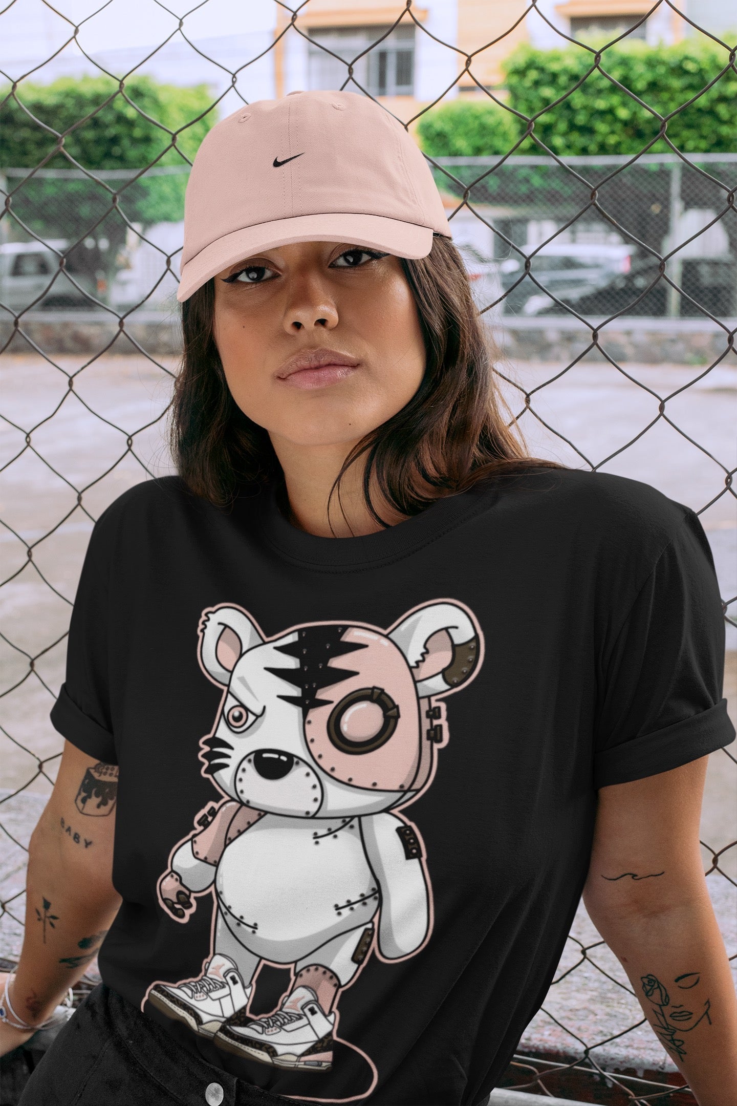 Cyborg Tiger Unisex Tops - Air Jordan 3 Atmosphere