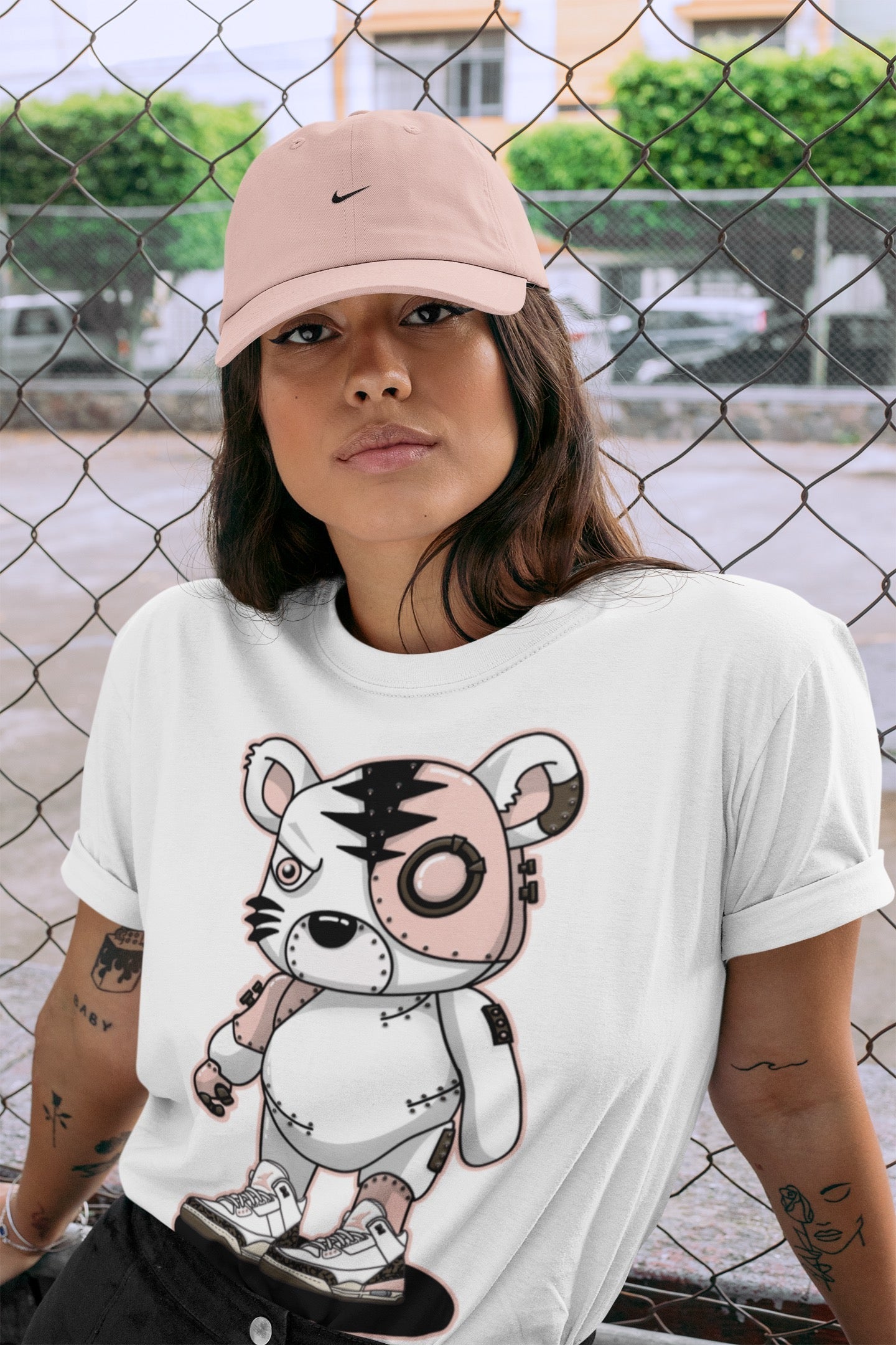 Cyborg Tiger Unisex Tops - Air Jordan 3 Atmosphere