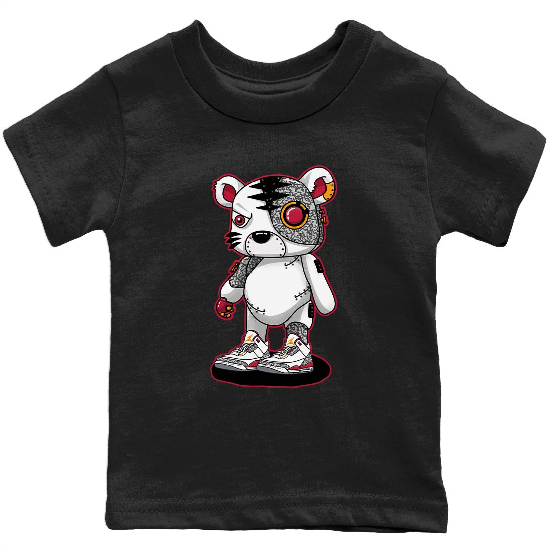 Cyborg Tiger Kids Tops - Air Jordan 3 Cardinal
