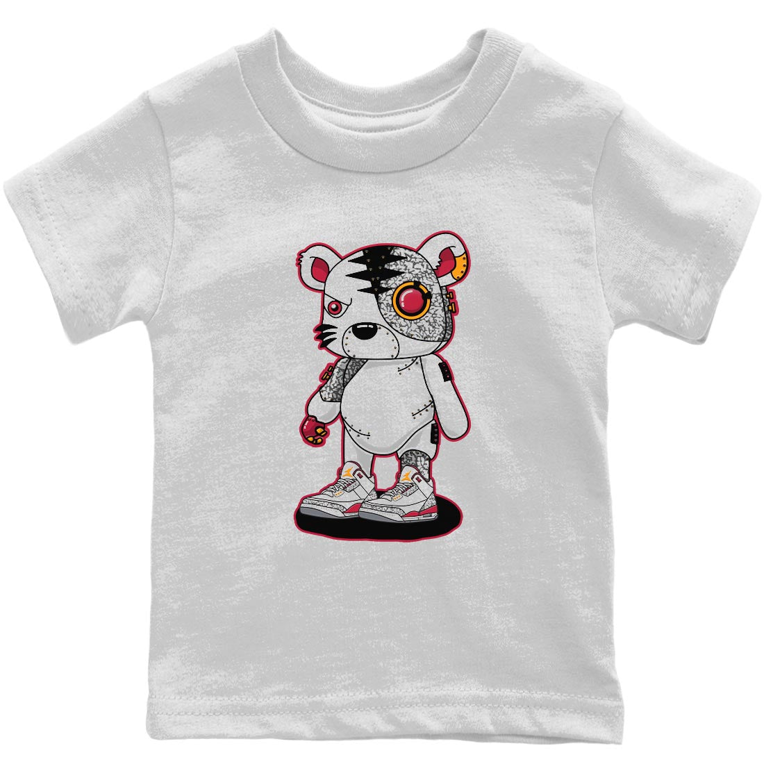 Cyborg Tiger Kids Tops - Air Jordan 3 Cardinal
