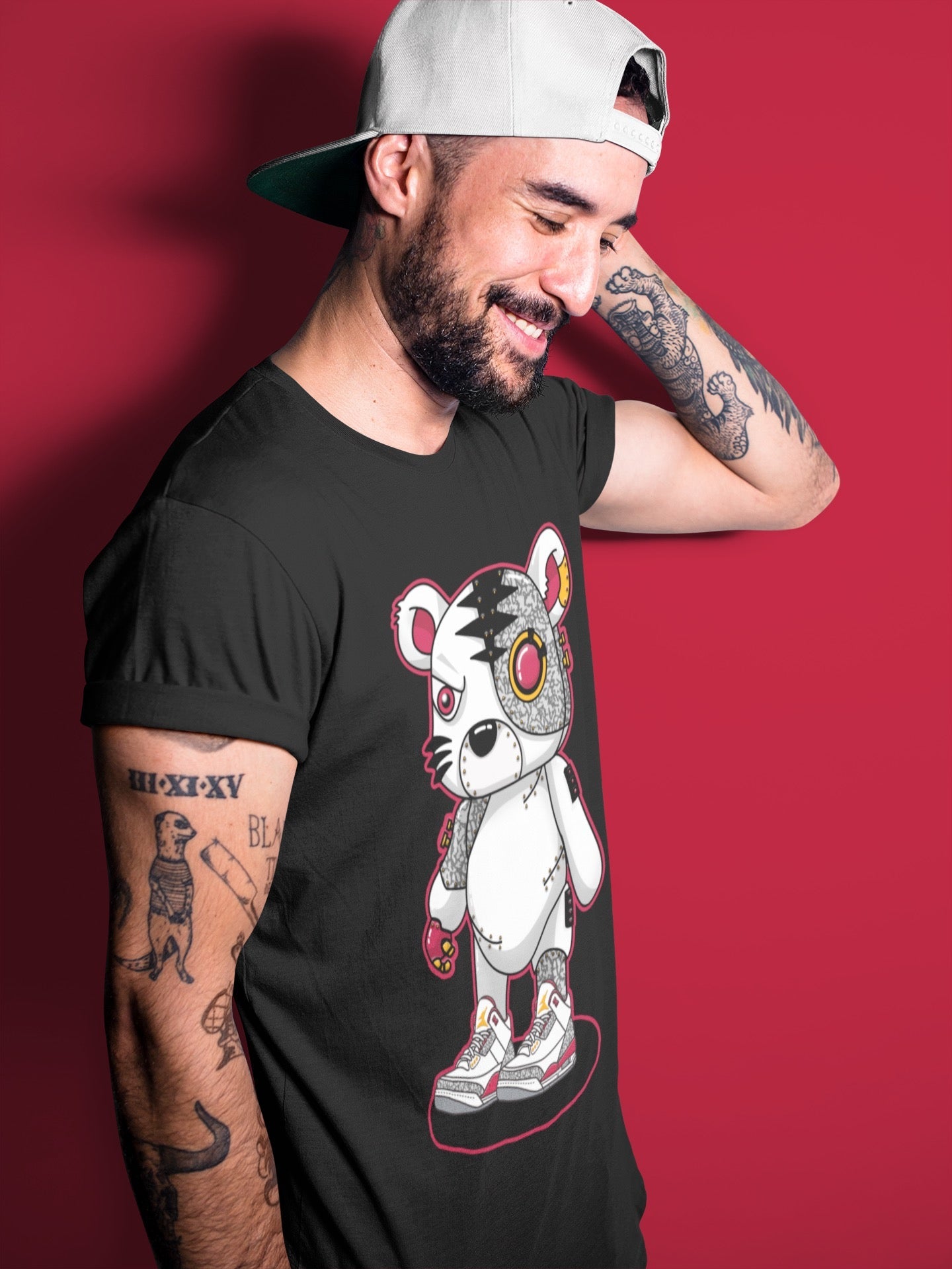 Cyborg Tiger Unisex Tops - Air Jordan 3 Cardinal