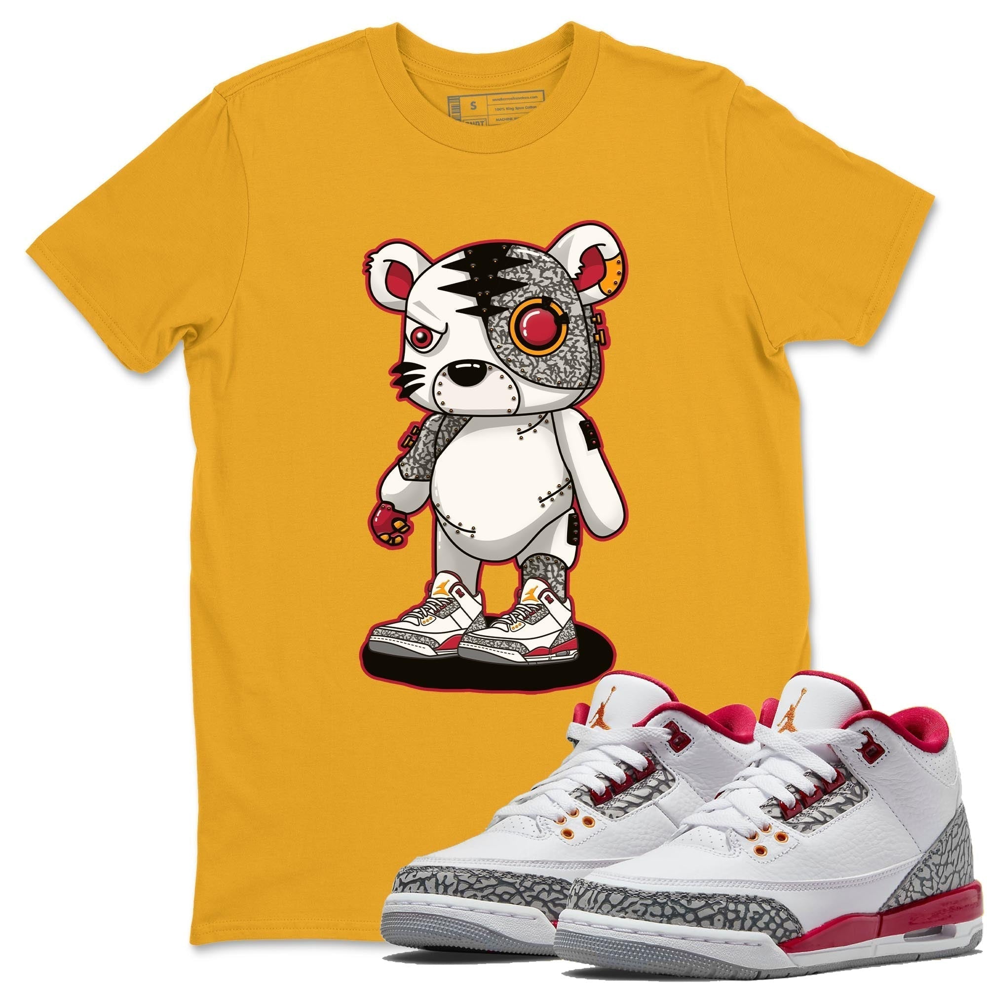 Cyborg Tiger Unisex Tops - Air Jordan 3 Cardinal